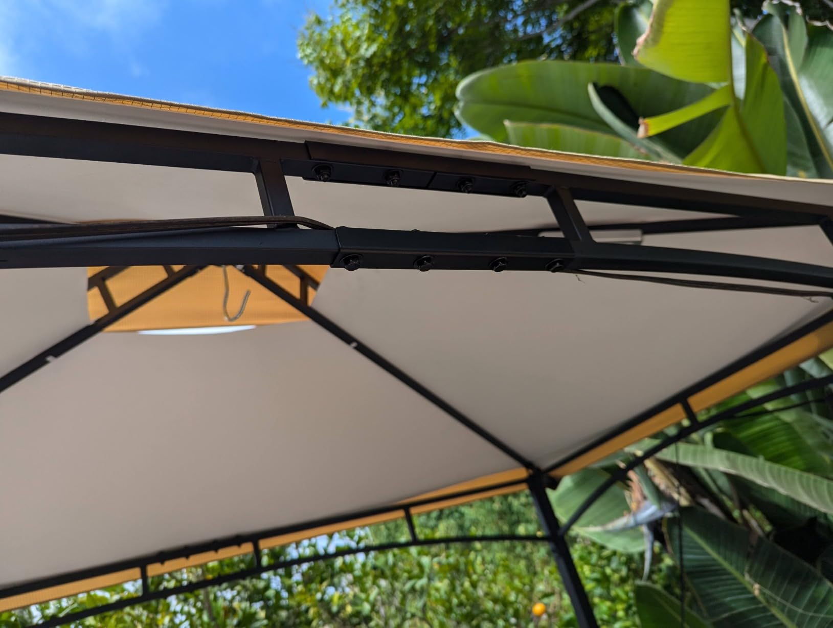 MASTERCANOPY 11 x 5 Grill Gazebo with Extra Side Awning Outdoor BBQ Gazebo with 2 LED Lights for Patio Party Backyard Picnic (Khaki) customer photo 2