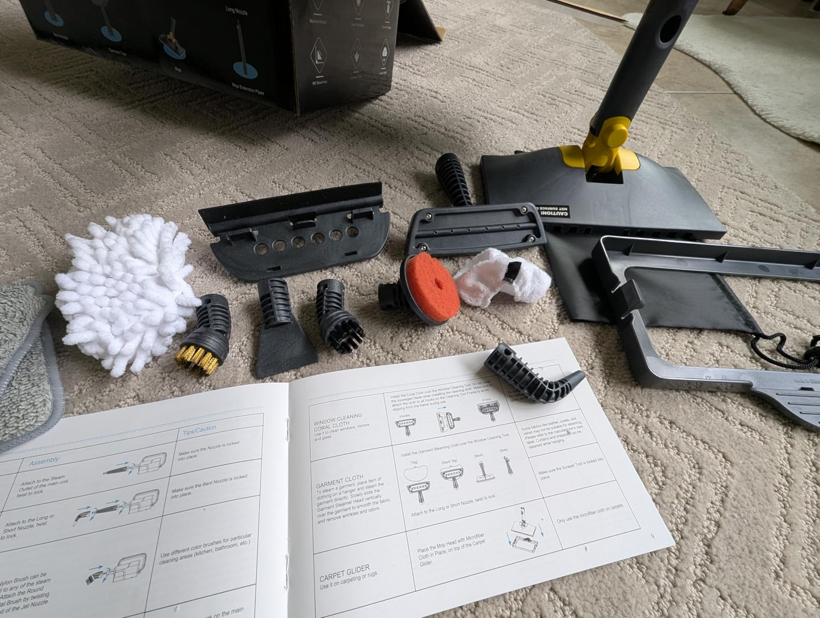 ScrubWiz Steam Mop with Detachable Handheld Steam Cleaner, 10-in-1 Multi Accessories, Quick 10s Heat, 350ml and 2-Level Steamer for Cleaning Floor, Carpet, BBQ Grill, Tile, and Grout, Gray customer photo 1