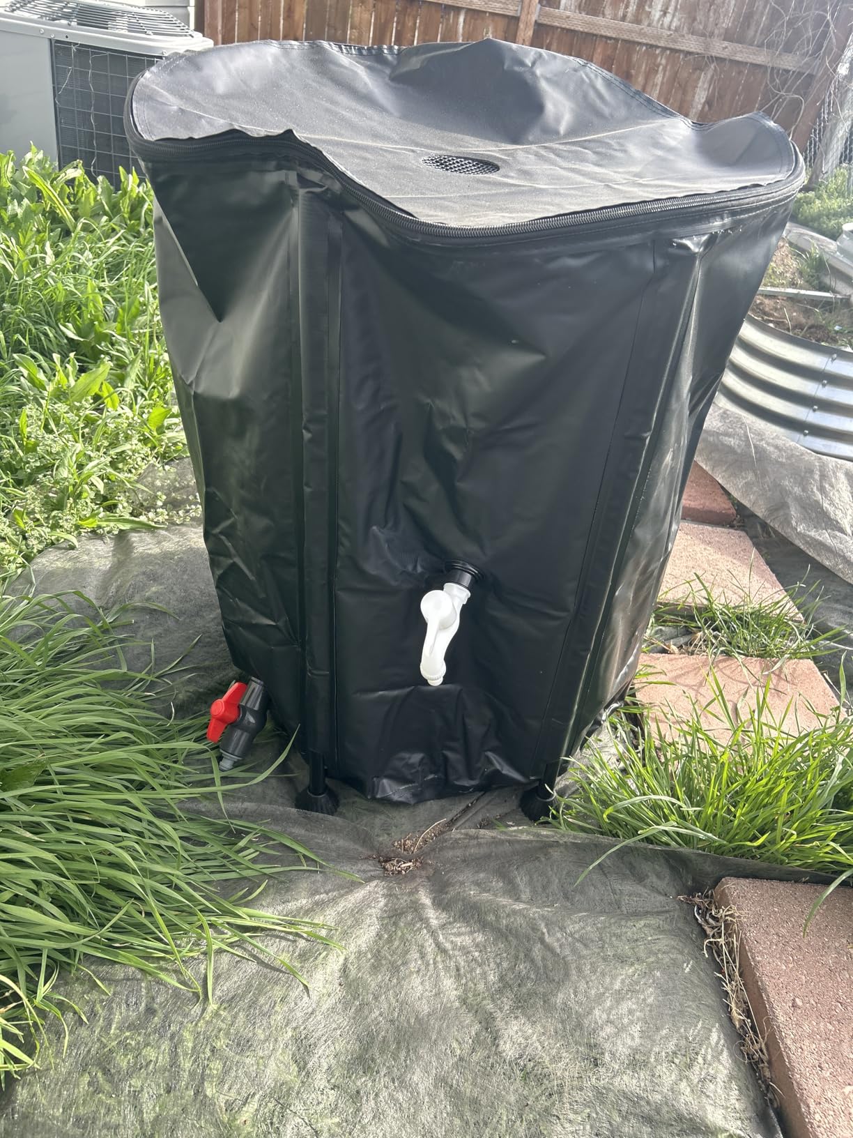 Collapsible Rain Barrel Water Storage Containers-53 Gallon Portable Rainwater Collect System Water Tank to Collect Rainwater from Gutter Downspout Water Catcher with Spigots, Filter & Overflow Kits customer photo 1