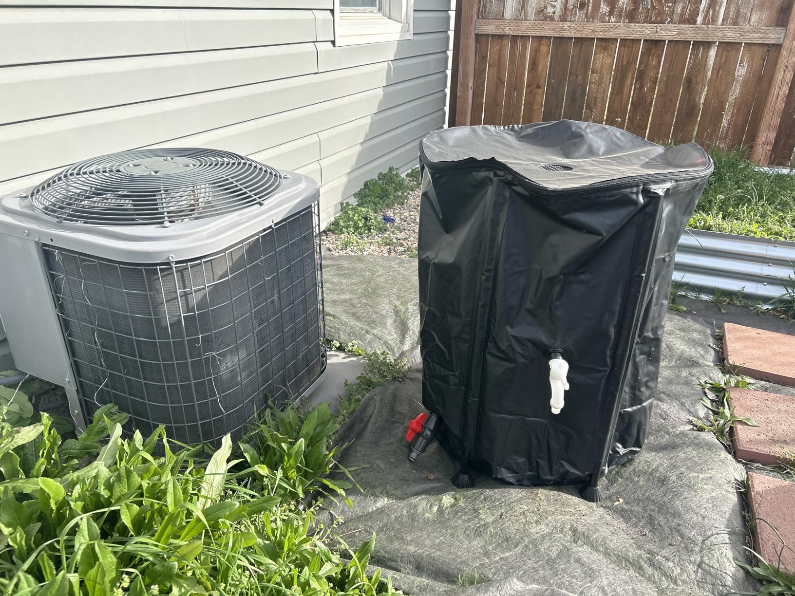 Collapsible Rain Barrel Water Storage Containers-53 Gallon Portable Rainwater Collect System Water Tank to Collect Rainwater from Gutter Downspout Water Catcher with Spigots, Filter & Overflow Kits customer photo 2