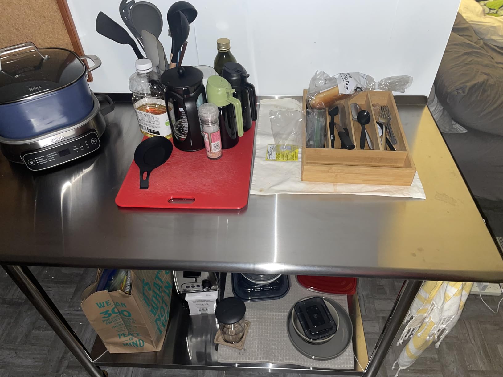 All-Stainless Steel Prep Table, 24 X 48 Inch, with Rounded-Corner Backsplash and Adjustable Undershelf, Heavy-Duty for Outdoor Use,Restaurants,Hotels,Workshops,Kitchens,Gardens, and Garages customer photo 1