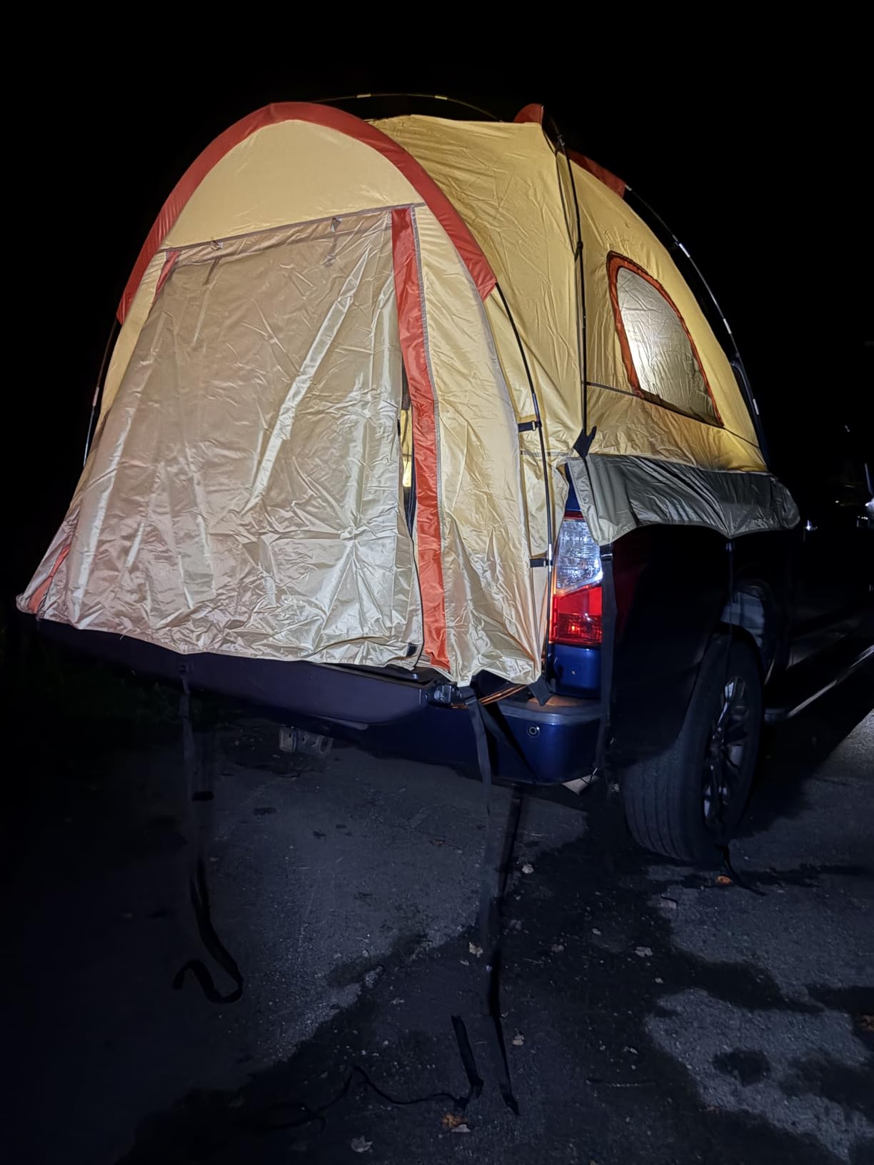 Pickup Truck Tent with Awning Shade,Waterproof PU5000mm Oxford for 5-5.2 FT Truck Bed for Camping Travel Outdoor Activities for Chevy Colorado,Jepp Gladiator,Ford Ranger,GMC Canyon,Frontierm,Tacoma customer photo 2