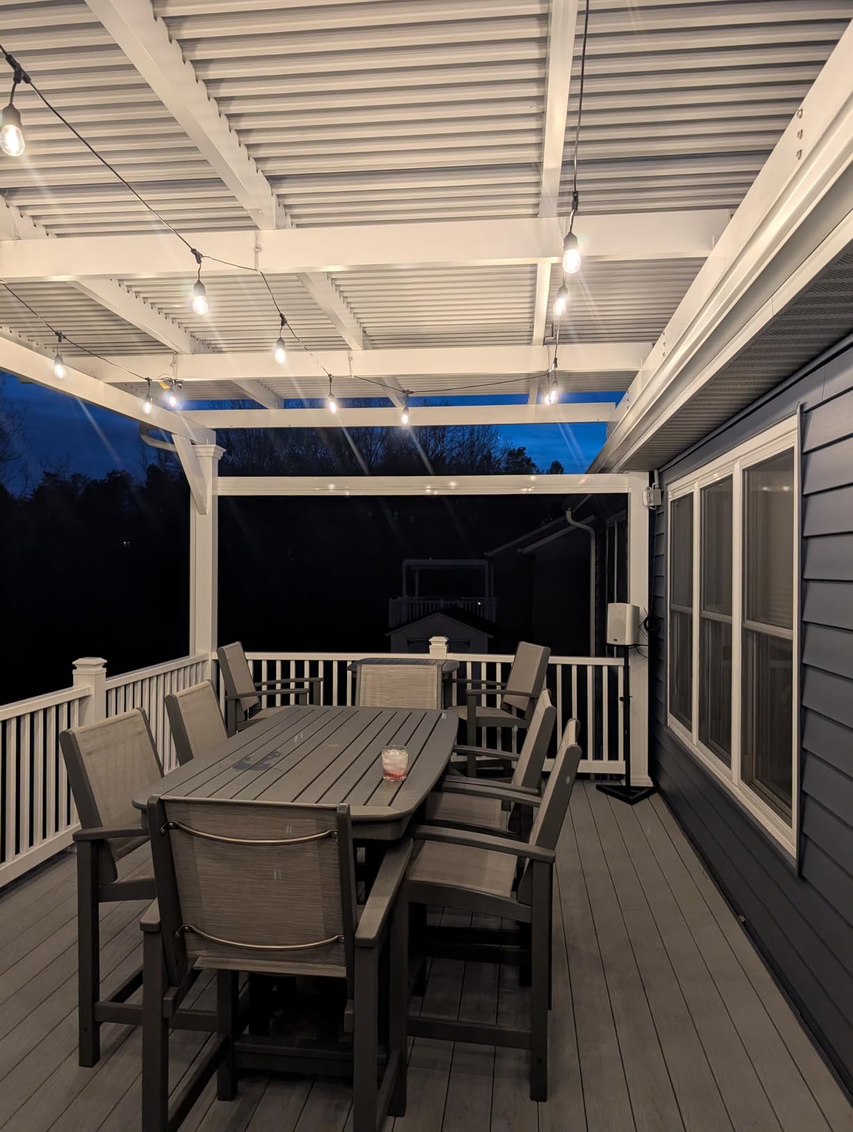 XMCOSY+ Smart Outdoor String Lights, 98Ft LED Patio Lights Waterproof IP65, App Control, Compatible with Alexa, Dimmable Edison Bulbs Outdoor Light for Yard Porch Bistro Outside customer photo 1