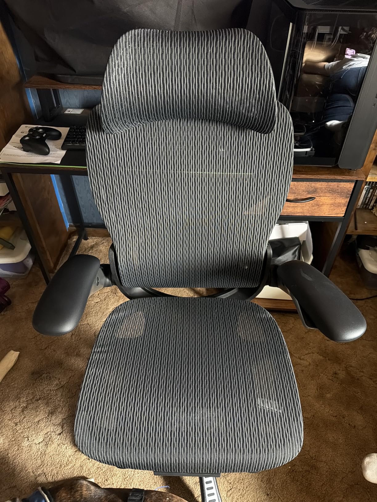 ELABEST X100 Ergonomic Mesh Office Chair with Footrest, Big and Tall Hone Desk Chair with 5D Flip-Up Arms customer photo 2