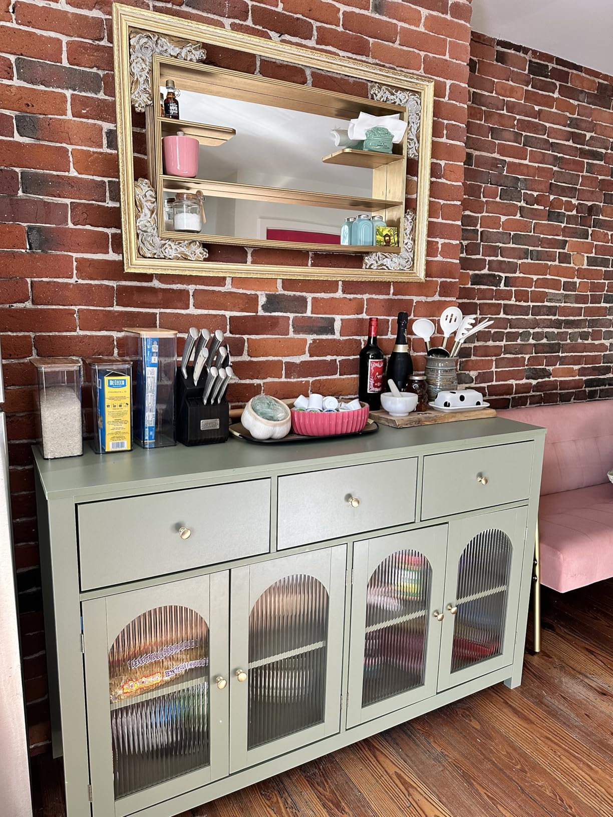 FINETONES Buffet Cabinet with Storage, 55.1