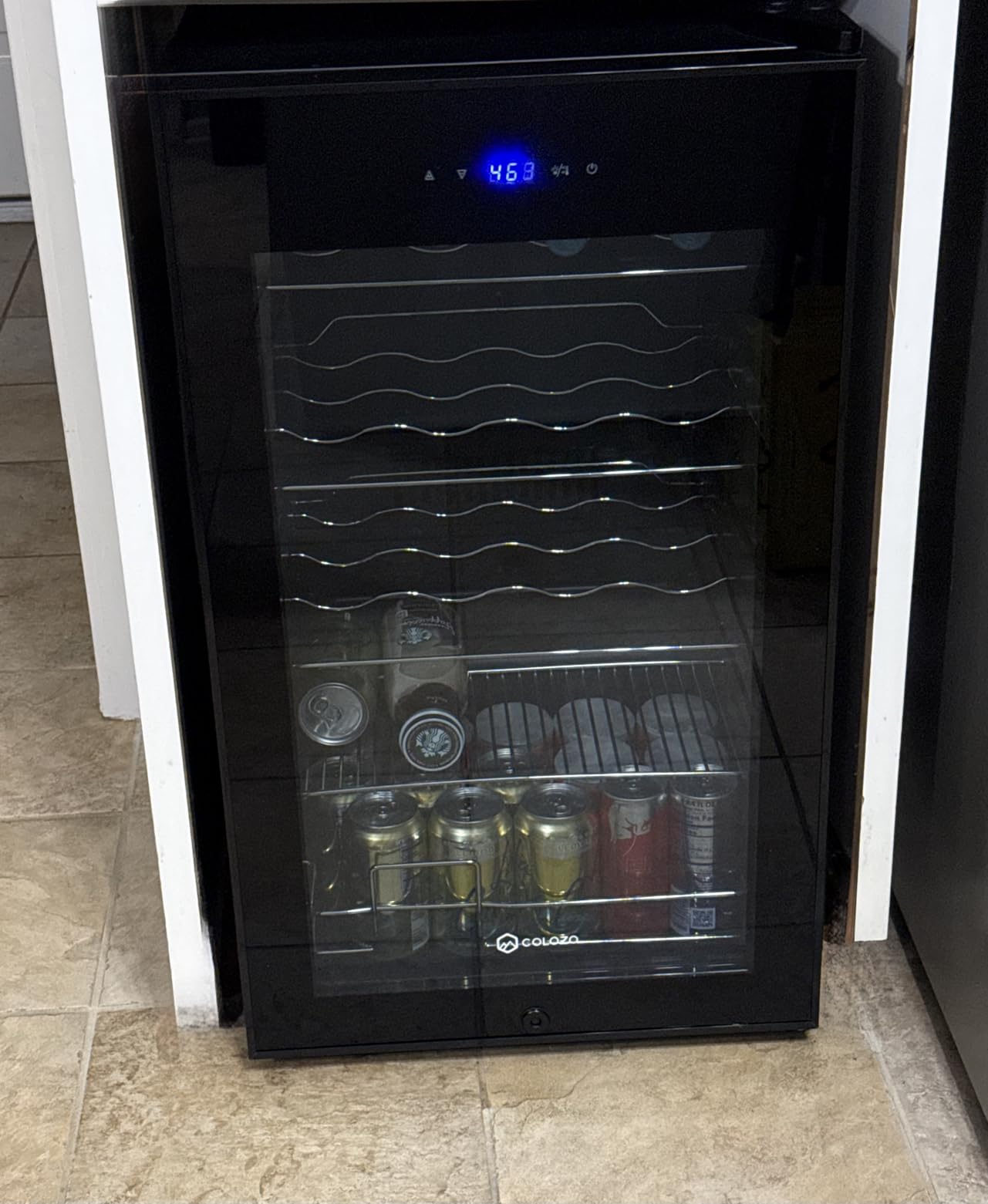 15 Inch Beverage Refrigerator Under Counter, 130 Cans Beverage Fridge with Tempered Glass Door & Lock, 37-65°F Beverage Cooler For Home/Bar, Built-in/Freestanding Mini Drink Cooler(3.53 cu.ft) customer photo 2
