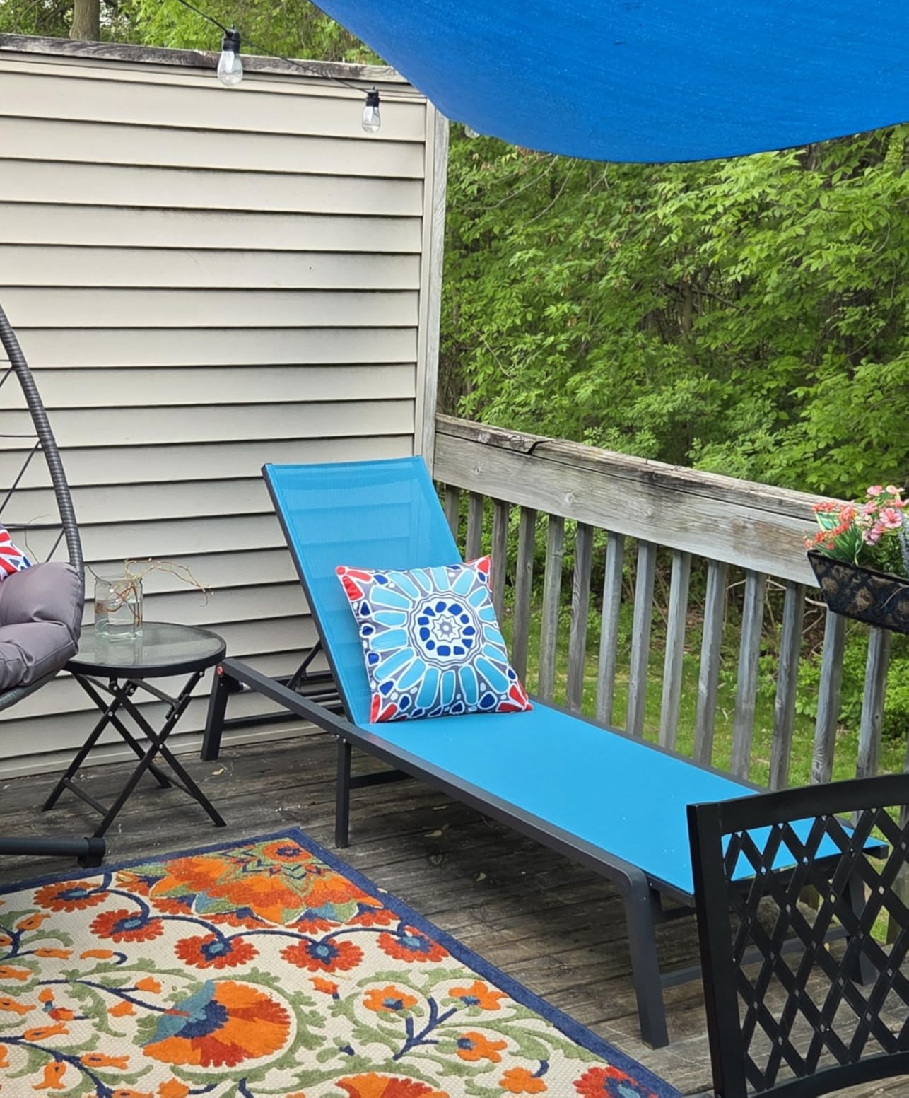 Aluminum Chaise Lounge Chair Outdoor, Foldable Patio Lounge Chair Assemble-Free, Pool Lounge Chairs with 5 Adjustable Backrest customer photo 2