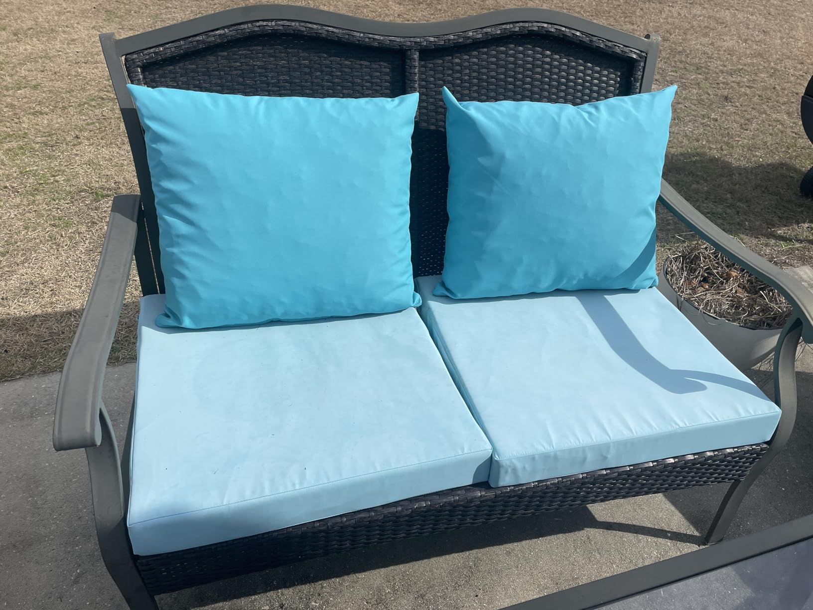 Outdoor Chair Cushions Set of 4, Waterproof Backrest and Deep Seat Cushion Set for Patio Furniture, Outdoor Sofa Replacement Cushions with Removable Cover, 24 x 24 Inch, Cream customer photo 1