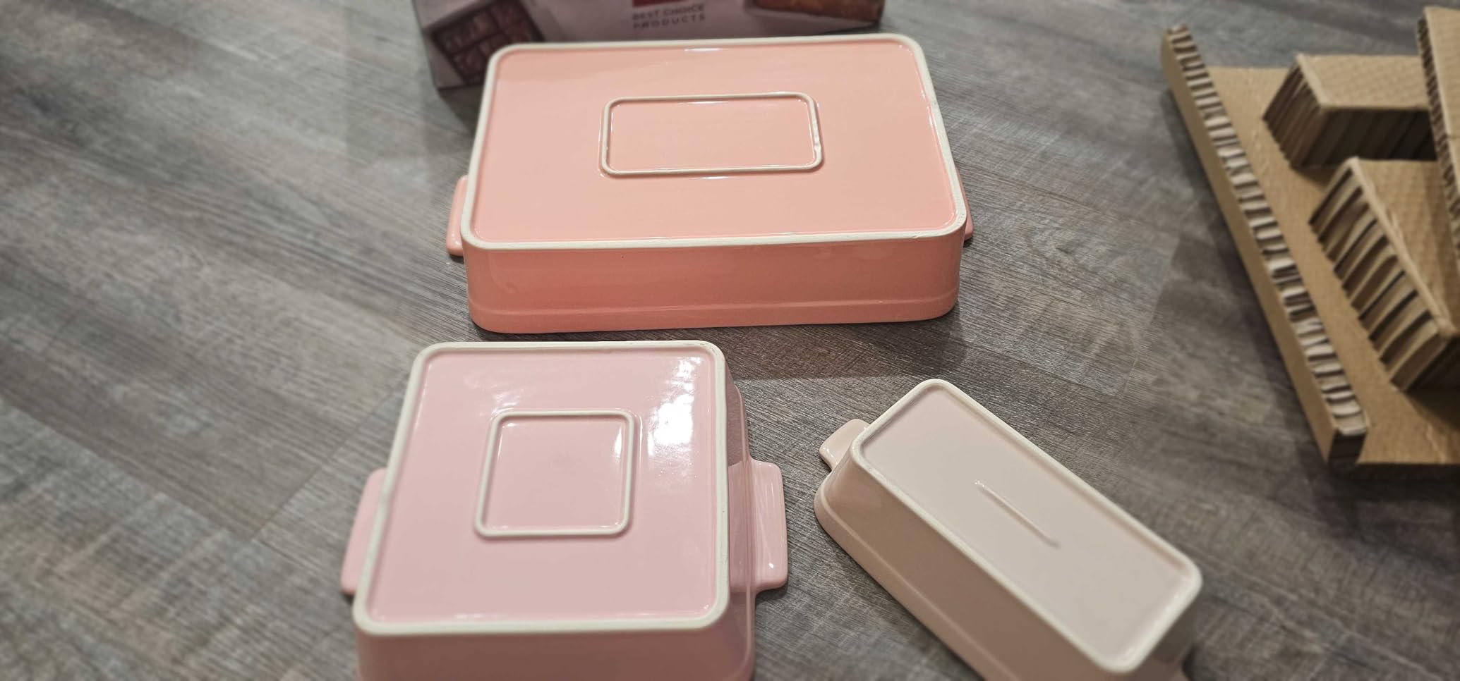 Best Choice Products 3-Piece Ceramic Bakeware Set, Stoneware Baking Dishes, Porcelain Casserole Bakeware Dishes customer photo 2