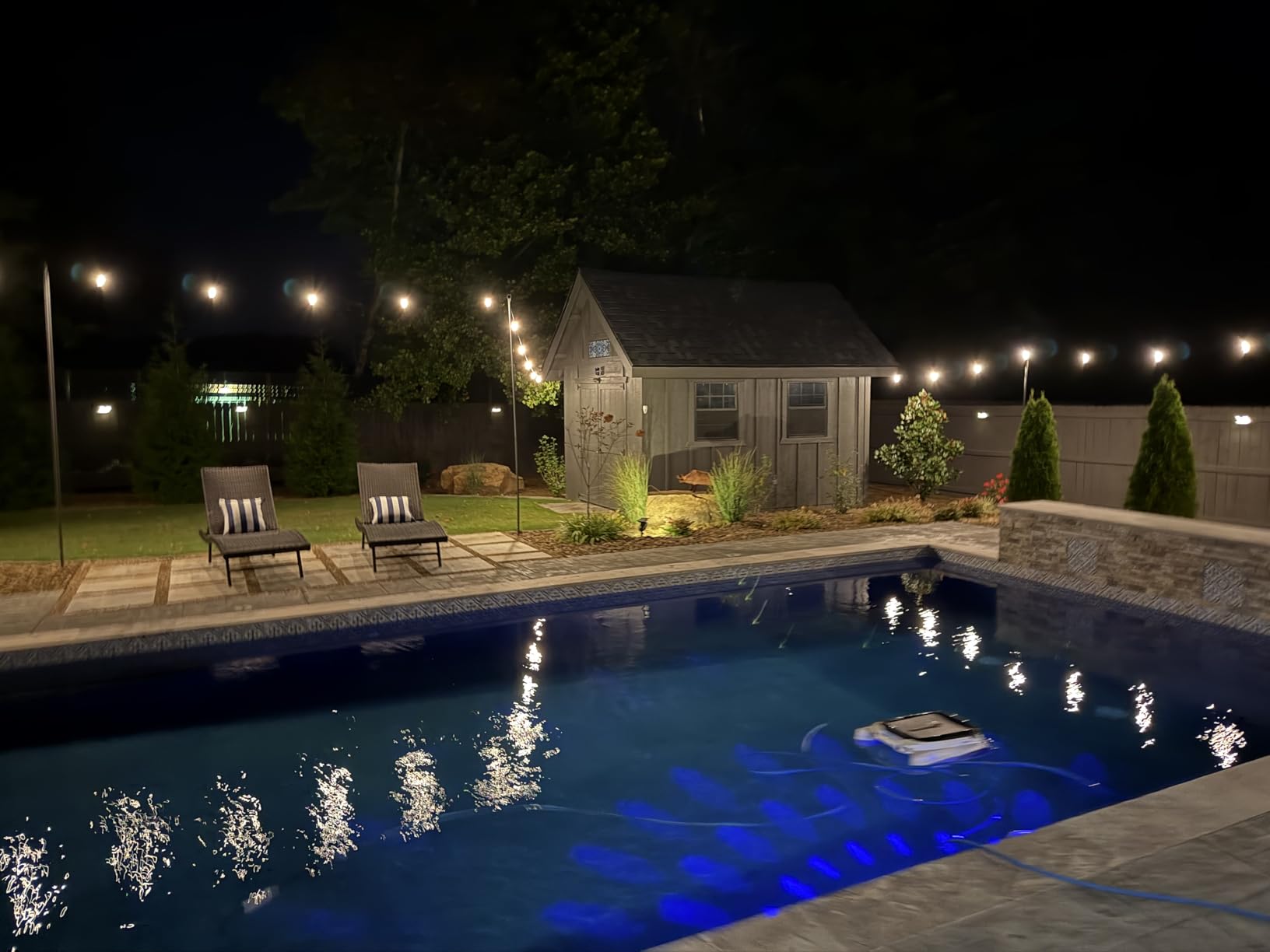 Govee Clear Bulb Outdoor String Lights, 48ft RGBWIC Dimmable Patio & Backyard Lights with 15 LED Bulbs, 111 Modes, IP67 Waterproof & Shatterproof, Works with Alexa, Google & Matter customer photo 1