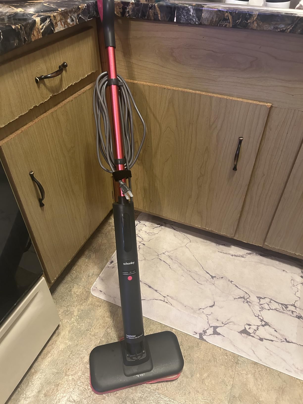 Schenley Steam Mop Cleaner Powerful - 15s Fast Heat-Up, Chemical-Free for Hardwood/Tile/Laminate & Floors/Walls, Washable Pads, 3 Modes for Carpet, Lightweight, Self-Standing, Sleek Design customer photo 1