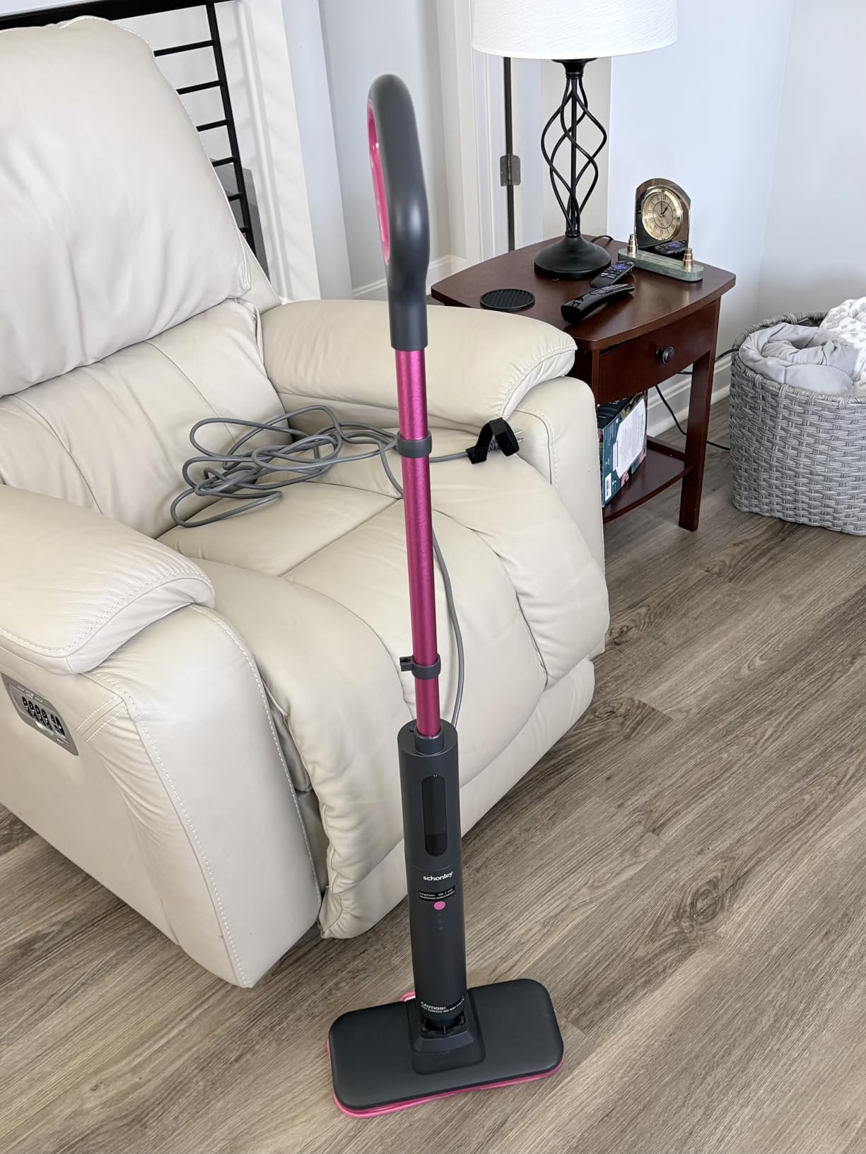 Schenley Steam Mop Cleaner Powerful - 15s Fast Heat-Up, Chemical-Free for Hardwood/Tile/Laminate & Floors/Walls, Washable Pads, 3 Modes for Carpet, Lightweight, Self-Standing, Sleek Design customer photo 2