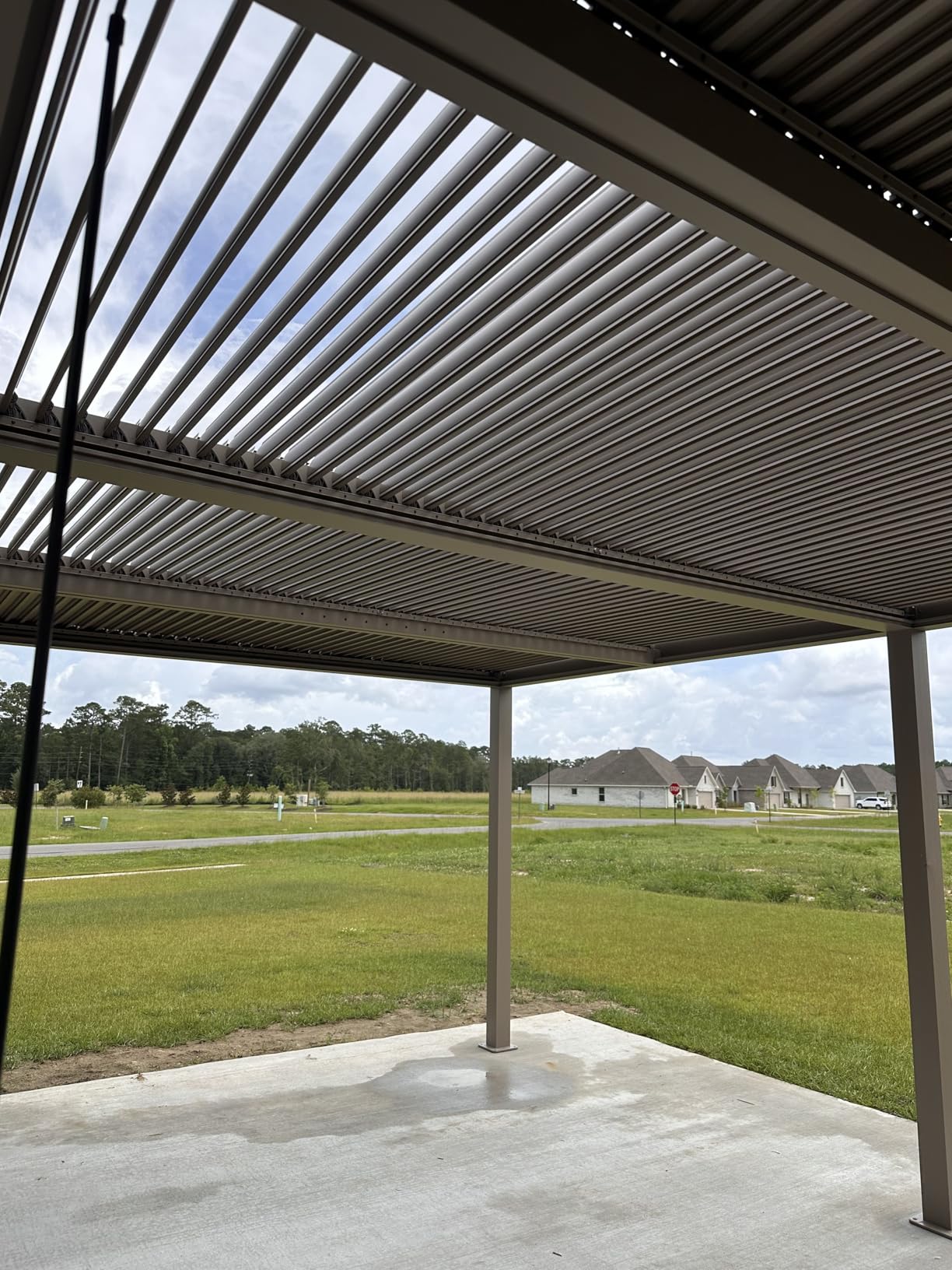 PURPLE LEAF Louvered Pergola 12' x 24' Outdoor Hardtop Gazebo Adjustable Aluminum Sun Shade for Deck Garden Backyard Patio Retractable Roof Canopy customer photo 2