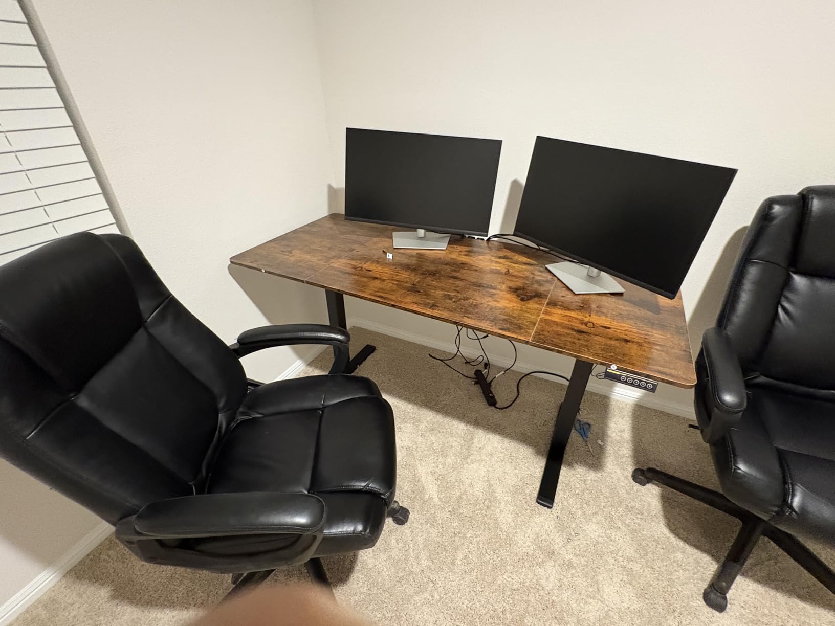 Huuger 55 x 28 Large Electric Standing Desk, Height Adjustable Computer Desk, 27.6