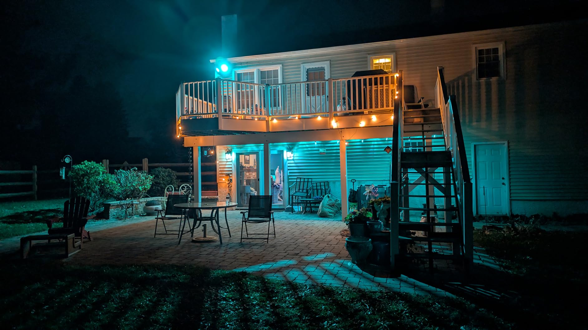 GE Cync Dynamic Effects Smart Cafe Lights, Color Changing Patio String Lights, Compatible with Alexa and Google, 48ft customer photo 1