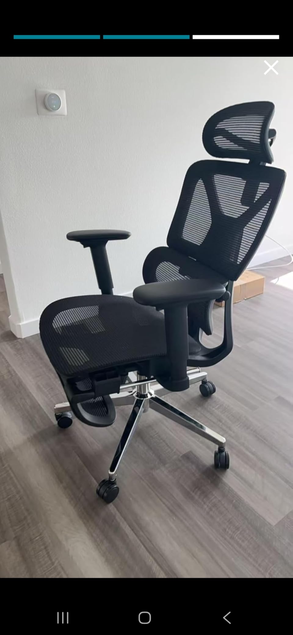 FLEXISPOT ErgoX Premium Ergonomic Office Chair with Footrest- Adjustable 3D Armrests, Dynamic Lumbar Support, Recline & Tilt Function, Mesh Seat, for Home & Office Use,Black customer photo 2