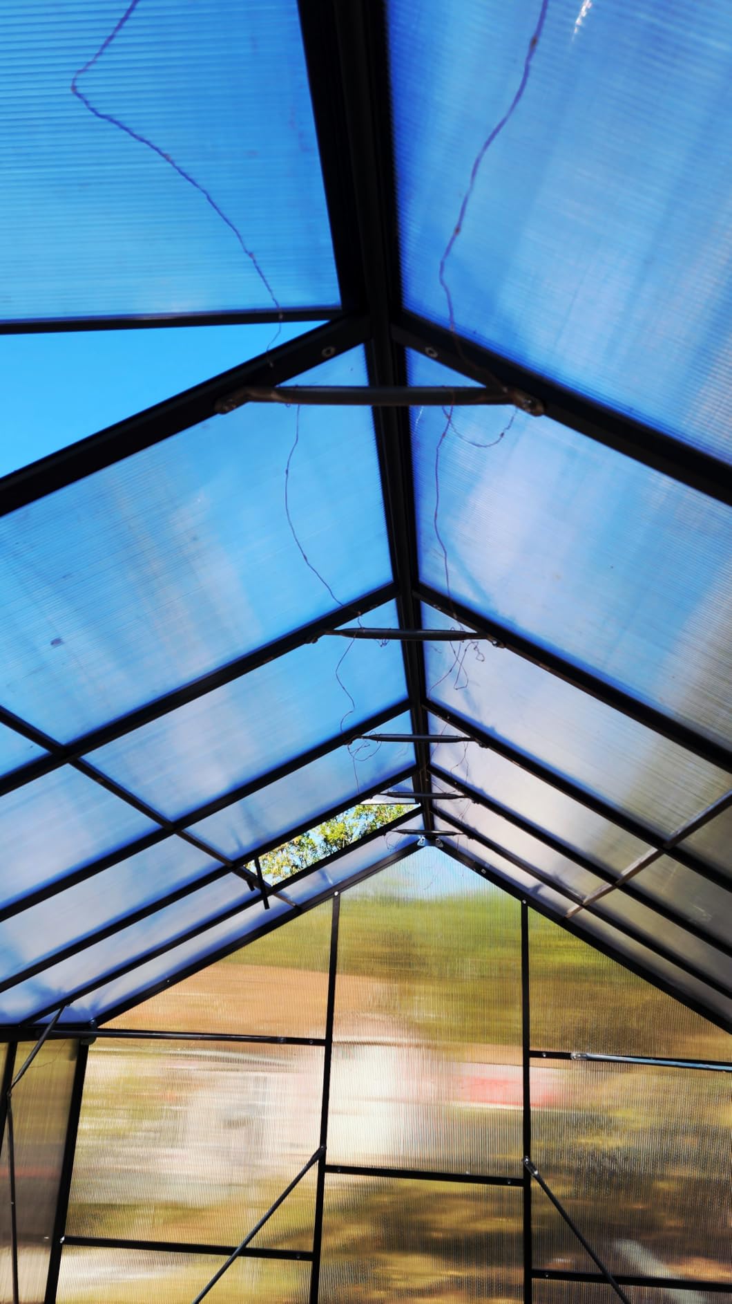 6x4FT Small Greenhouse with Hygrometer, Plant Gardening Green Houses for Outside Heavy Duty with Aluminum Frame, Quick Setup Polycarbonate Greenhouse with Lockable Door & Vented Roof Window customer photo 1