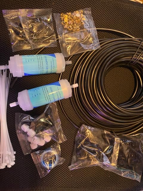 100FT Mister for Outside Patio Misting Cooling System, 100FT (30M) Misting Line+32 Brass Mist Nozzles+Water Filter, Outdoor Mister System for Garden Greenhouse Trampoline Waterparke customer photo 2
