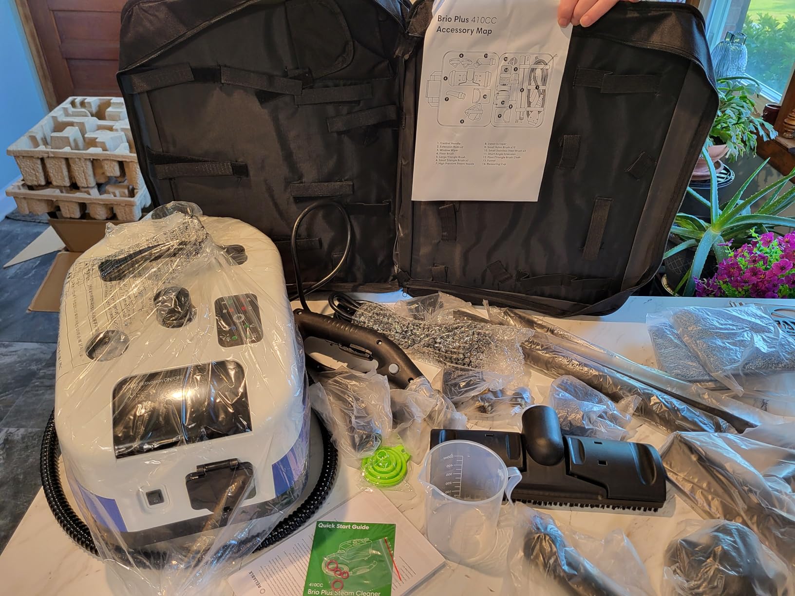 Reliable Brio Plus 410CC Steam Cleaner, 28 Accessories, 72 PSI Pressure, Multipurpose Cleans Tile, Grout, Hardwood Floors, Autos, Windows, and More, Unlimited Steam Technology customer photo 1