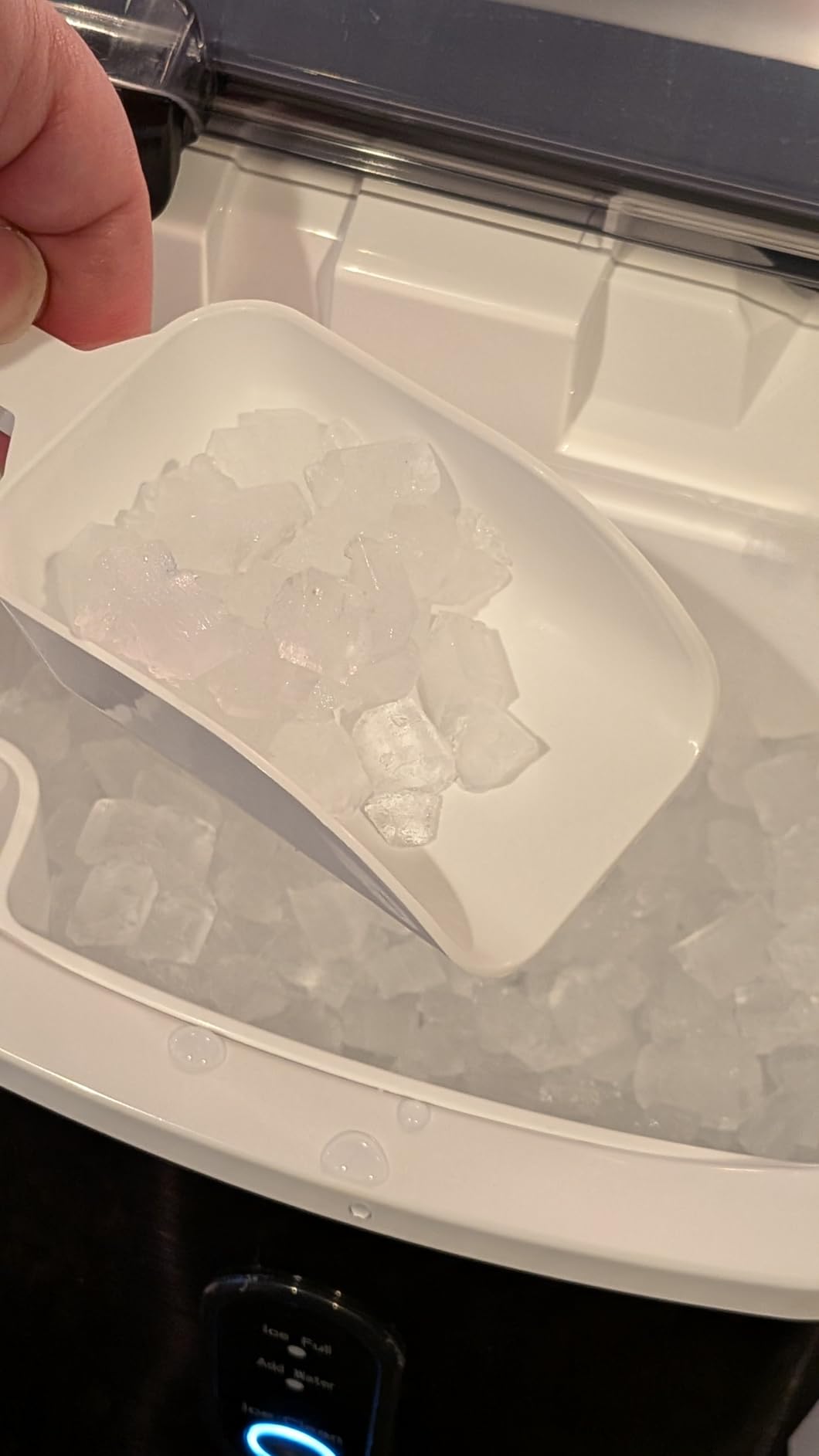 Antarctic Star Nugget Ice Maker Countertop with Soft Chewable Ice, Portable Sonic Ice Maker with Basket and Scoop, Removable Top Cover, Auto-Cleaning for Home/Party/RV/Camping (Stainless Steel Silver) customer photo 1