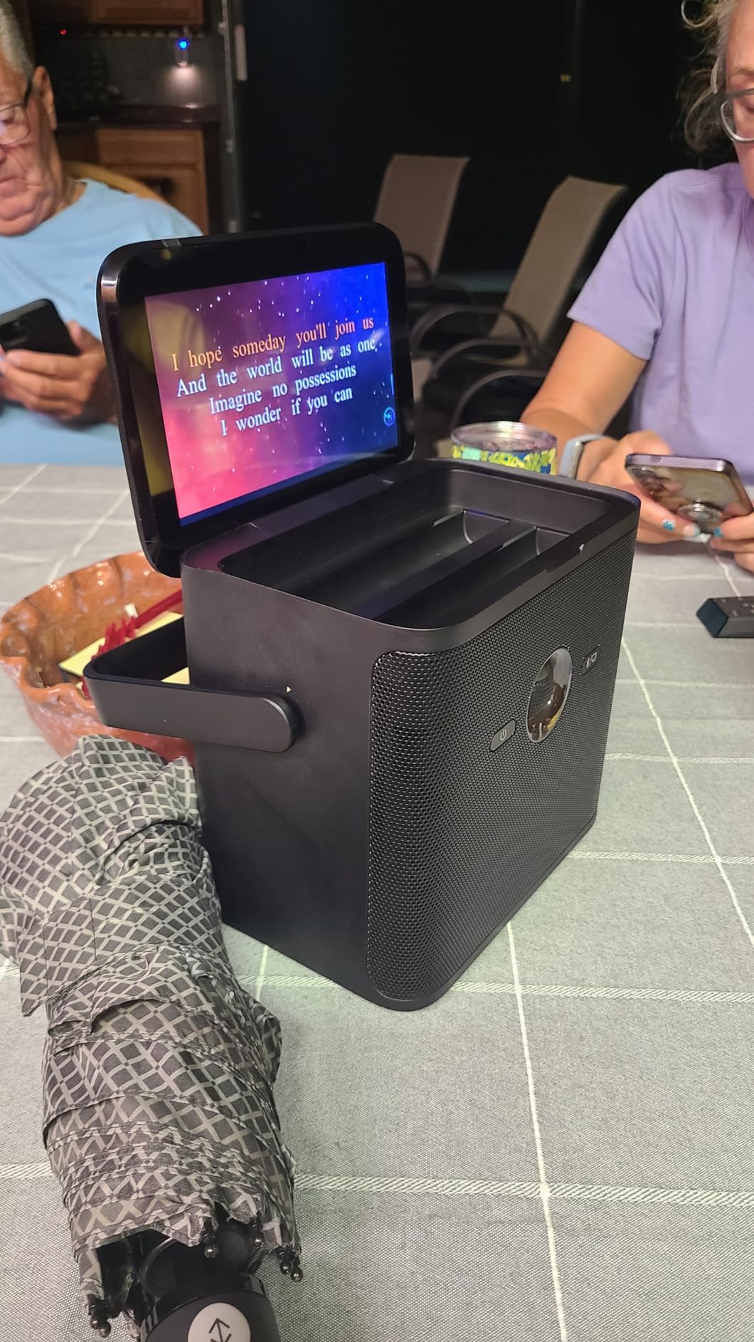 Ikarao Karaoke Machine for Adults Kids, with Lyrics Display Screen, WiFi Connect to YouTube & Karaoke App, 2 EQ Autotune Wireless Microphones Portable Karaokes PA System for Home Family Party Camping customer photo 2