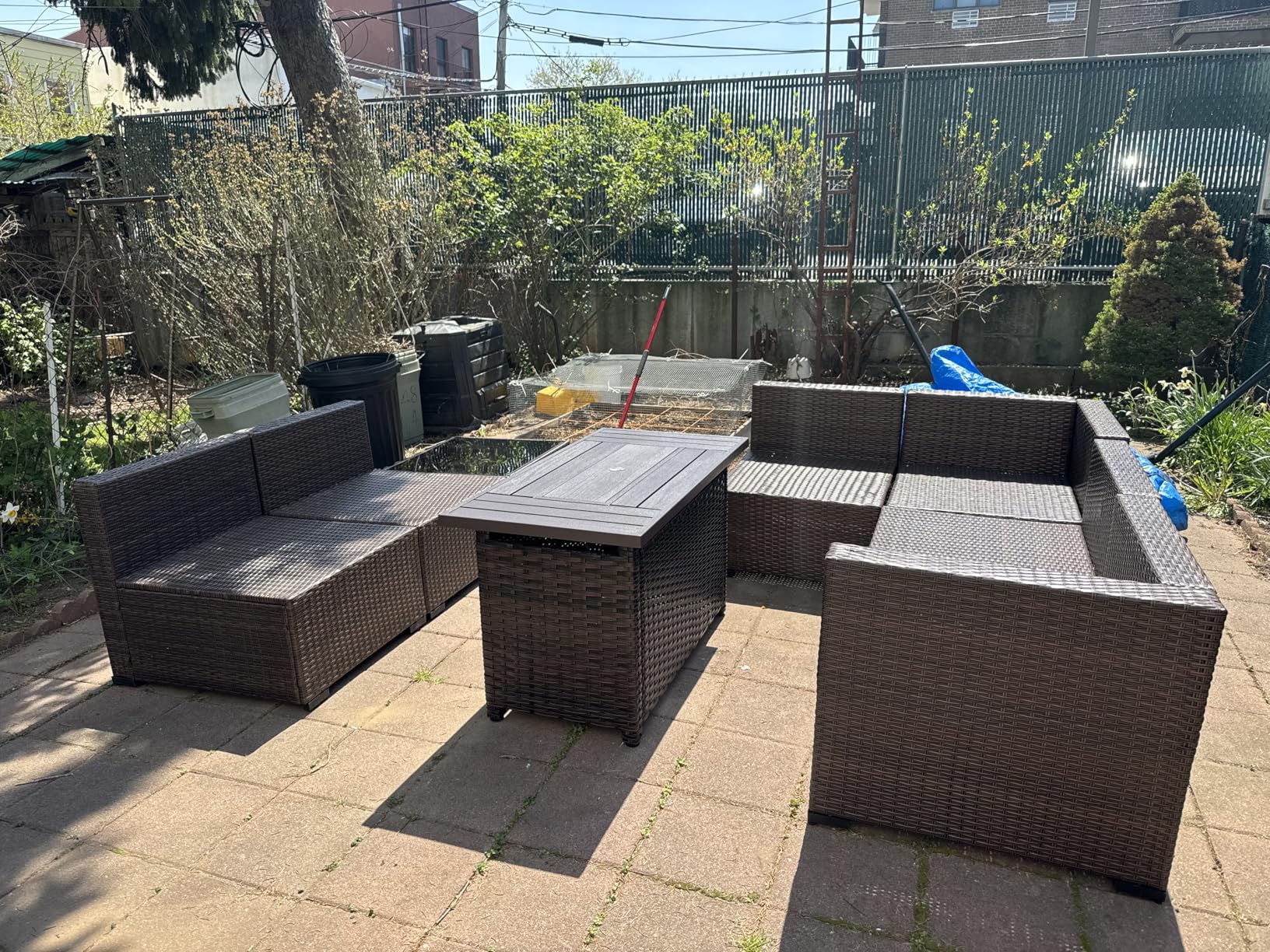 Aoxun 8 Piece Patio Furniture Set with 44