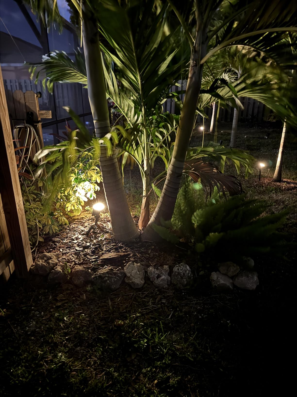 NYMPHY Solar Color Changing Lights, 7 Lighting Modes Solar Lights Outdoor Waterproof IP68, Multicolor RGB Outdoor Lights for Garden Yard Landscape Decorations- 4 Pack customer photo 2