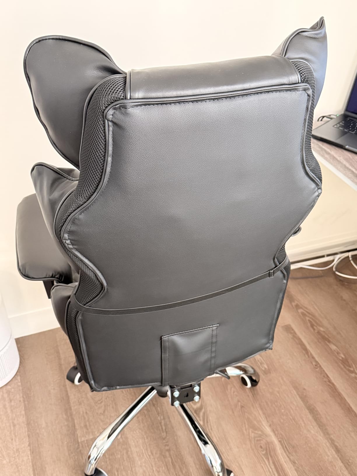 GTPLAYER Big and Tall Gaming Chair 400lbs Heavy Duty Office Chair with Foot Rest & Ergonomic Pocket Spring Lumbar Support, High Back 3D Saddle Shaped Cushion for Back Pain Relief, Matte-Black customer photo 1