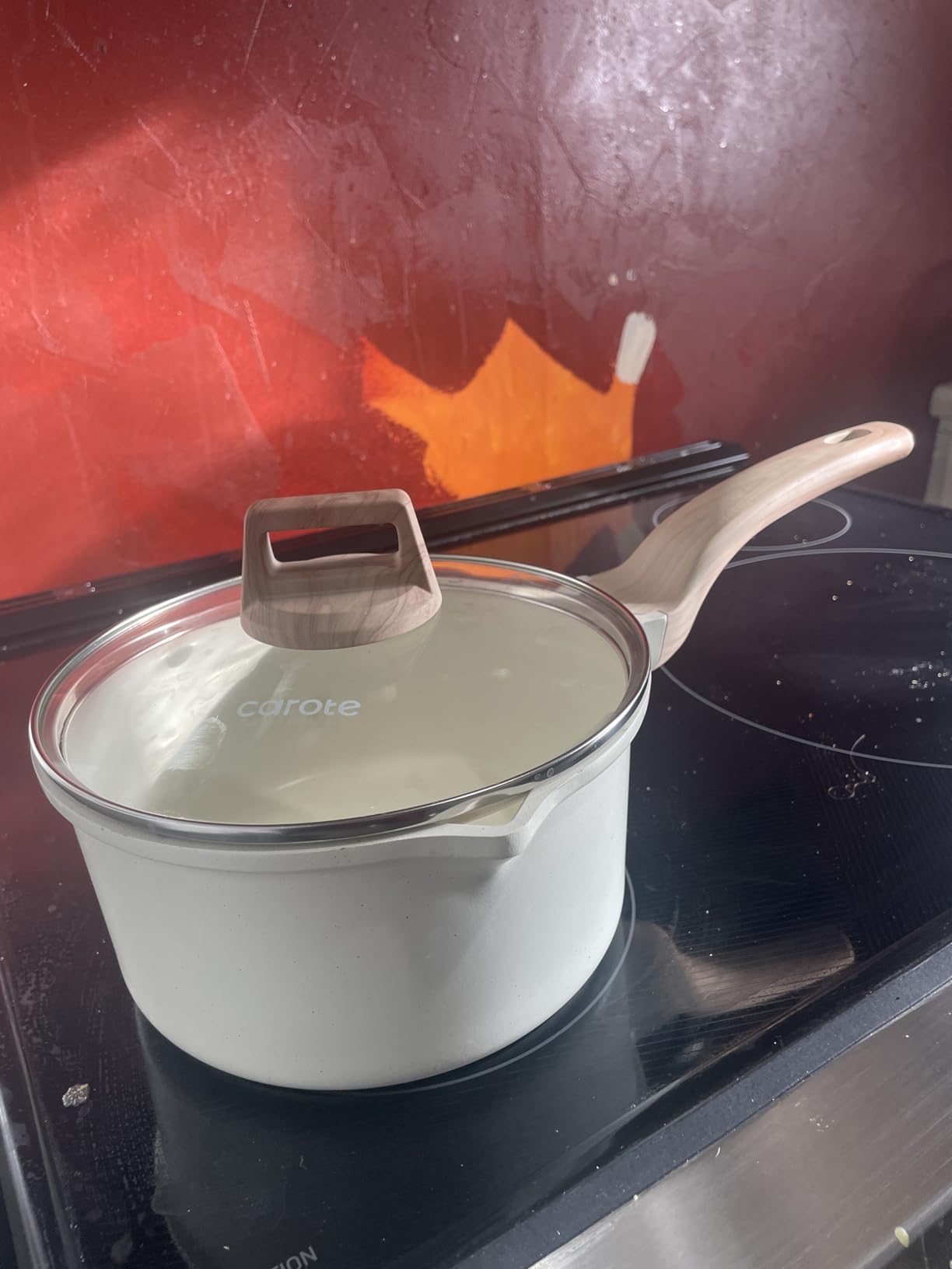 CAROTE 21-Piece Ceramic Pots and Pans Cookware Set, Non Stick Induction Cook Ware Kitchen Cooking Set Non-Toxic Health, PFAS Free customer photo 2