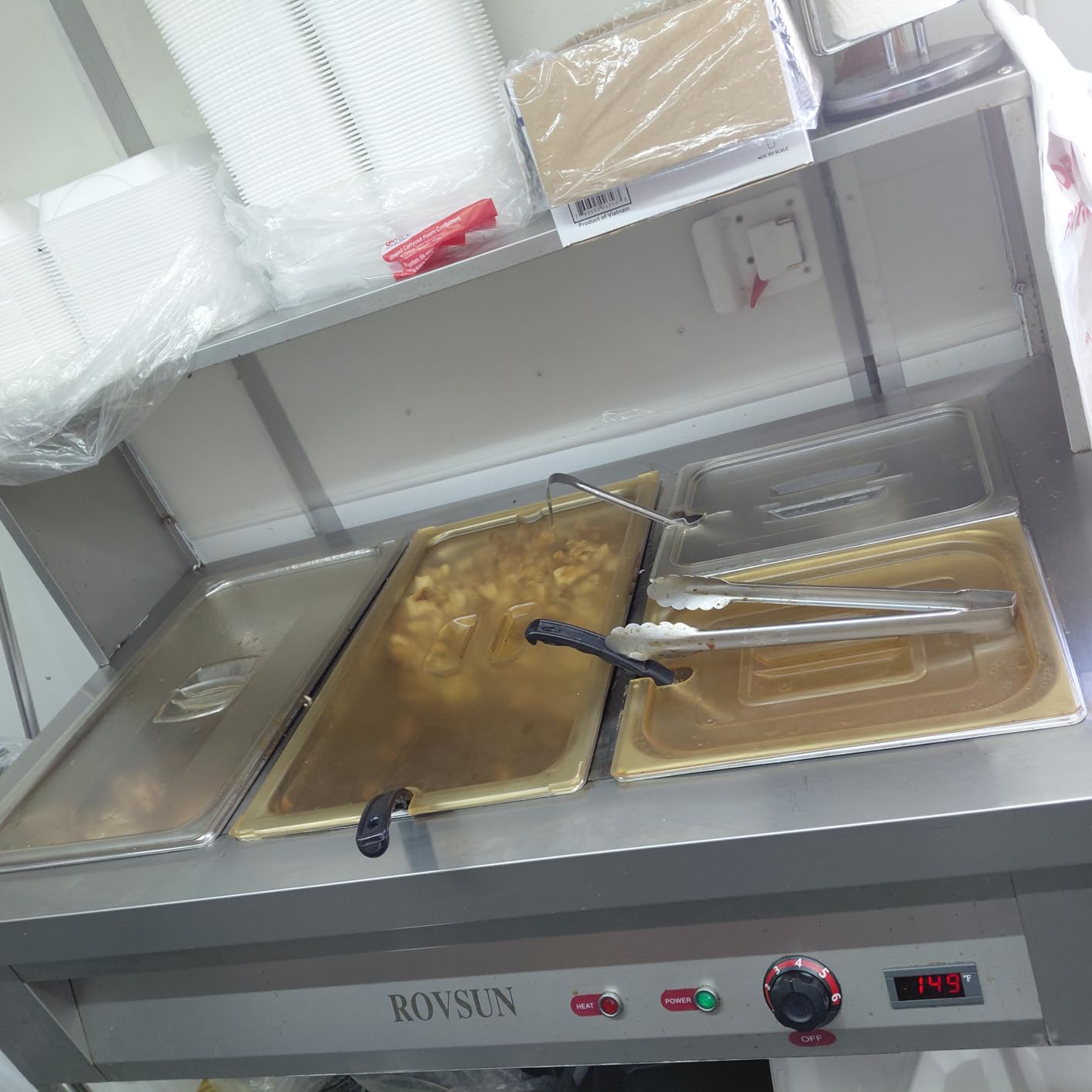 VEVOR Commercial Food Warmer, 5 Pans + 2 Pots Electric Steam Table, 1800W Professional Buffet Catering Food Warmer with Shield Undershelf Wheels, Stainless Steel Server for Party Restaurant Hotel customer photo 1