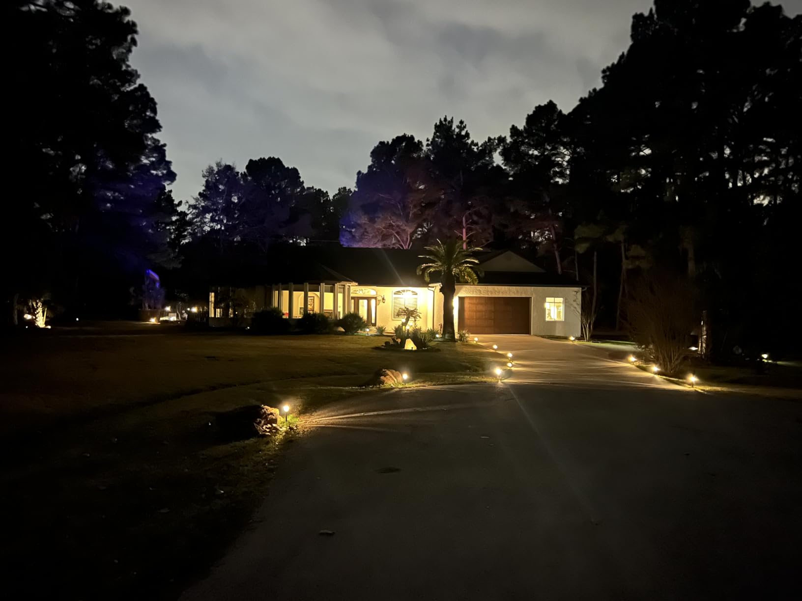 DERAYSION 8 Pack Solar Lights Outdoor, Stainless Steel Glass Solar Pathway Lights, Auto On/Off Long-Lasting Waterproof Landscape Lighting for Garden, Landscape, Path, Yard, Walkway (Warm White) customer photo 1