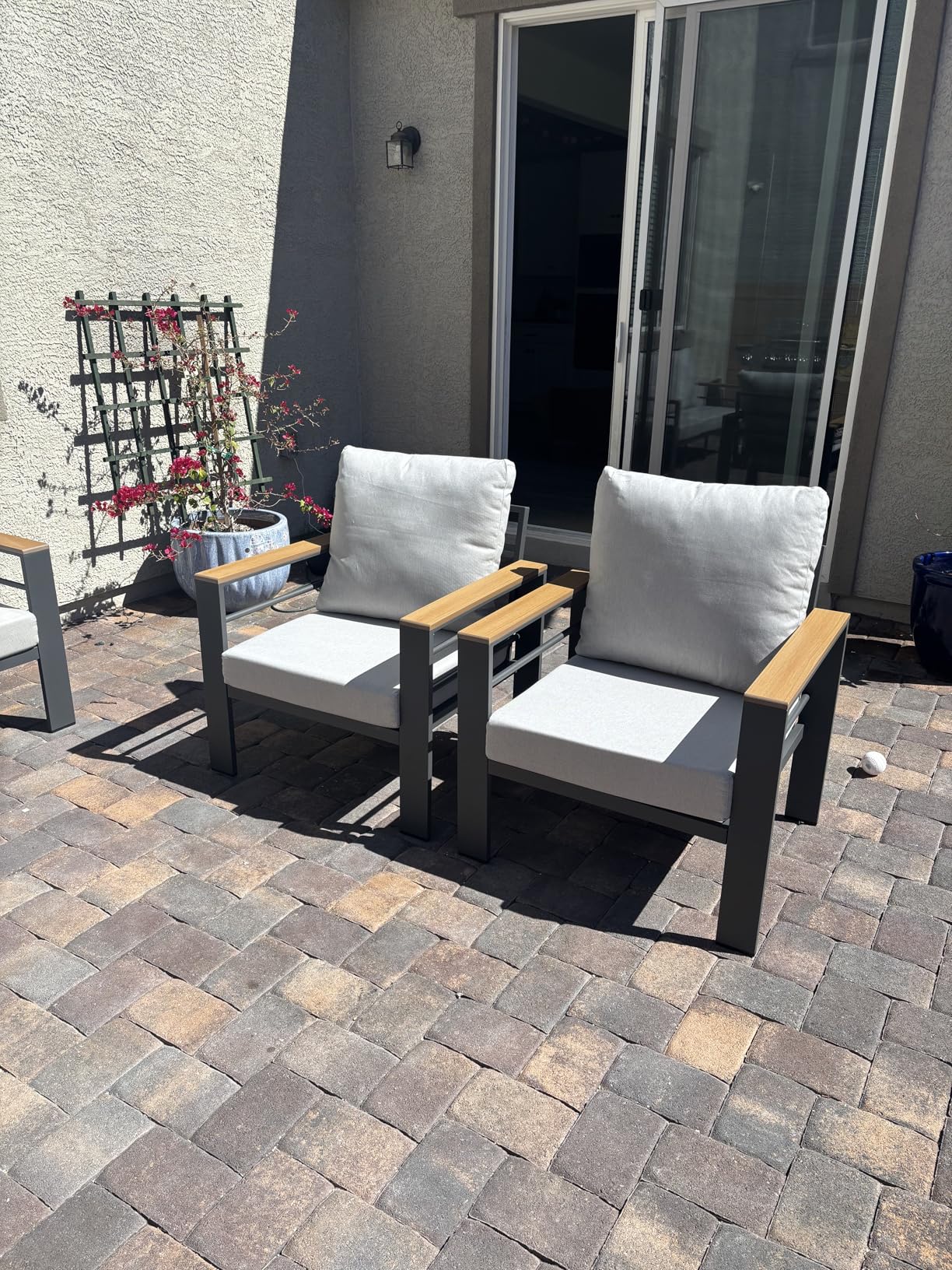 Aoxun Aluminum Patio Furniture Set 7 Seats, Oversized Outdoor Sectional with Washable Thick Cushions, Coffee Table and Waterproof Cover, Patio Conversation Sets for Porch, Balcony, Deck customer photo 1