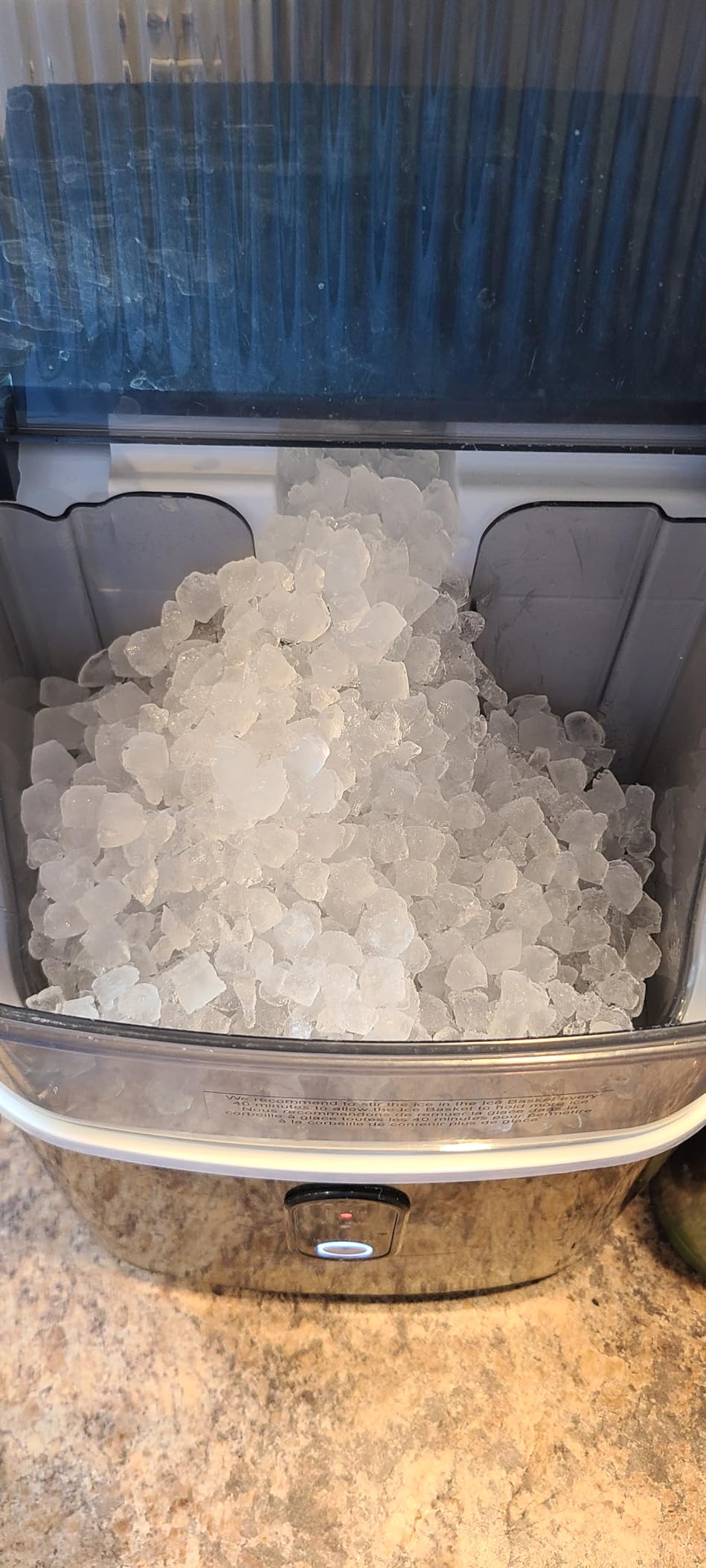 Kismile Nugget Ice Makers Countertop, Portable Ice Machine with Crushed Ice, 35lbs/Day, Self-Cleaning, One-Click Operation for Home Use (Silver) customer photo 1