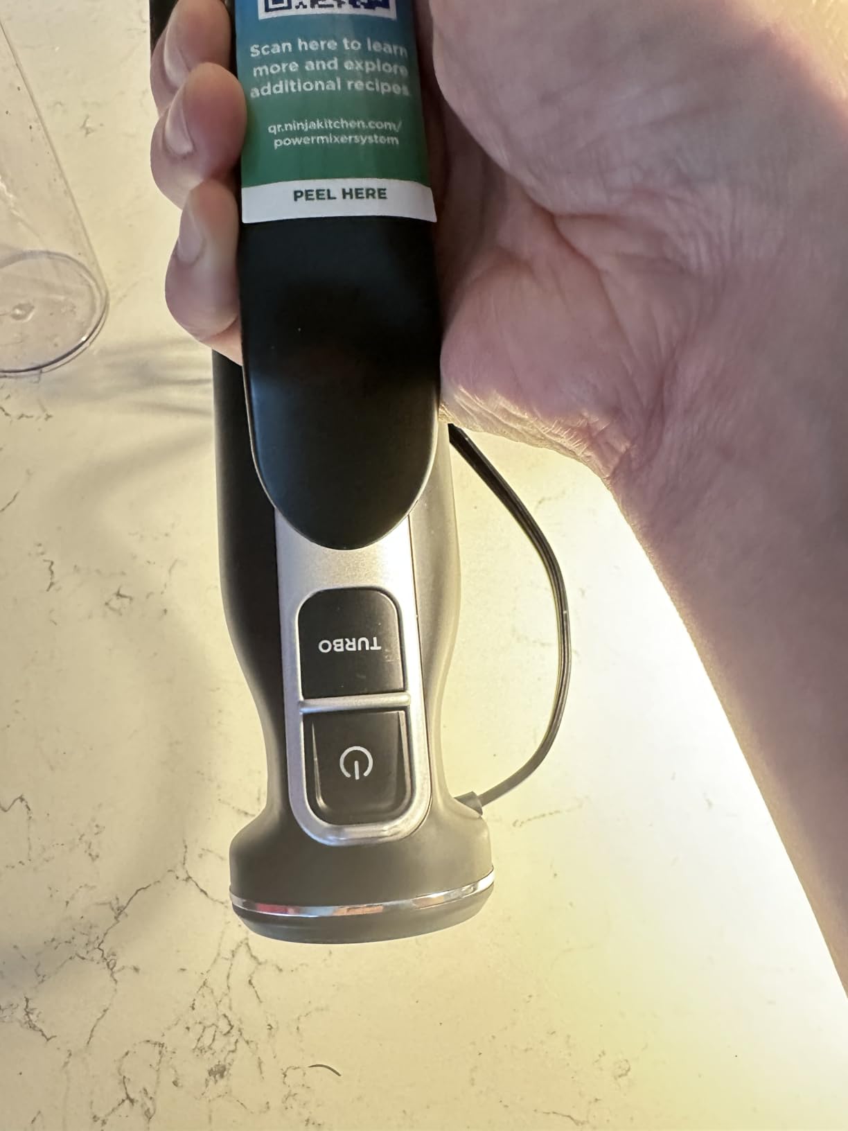 Ninja Immersion Blender and Whisk, Hand Stick Blender, 4 Speeds, with SplatterShield and PanProtect, 4-Cup Blending Vessel, Dishwasher Safe, Deep Navy, CI201ND customer photo 1