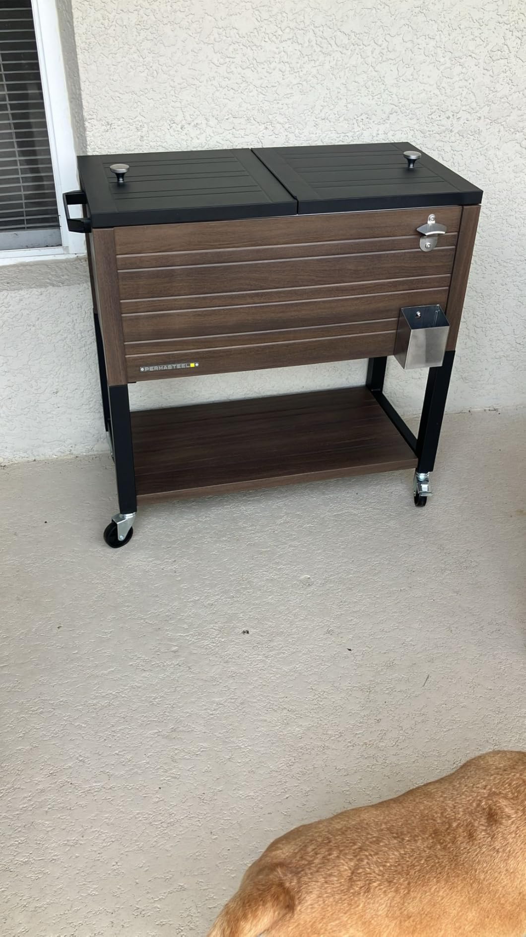 Permasteel 80 Quart Party Cooler, Rolling Ice Chest with Wheels and Handles for Indoor Outdoor Patio customer photo 2