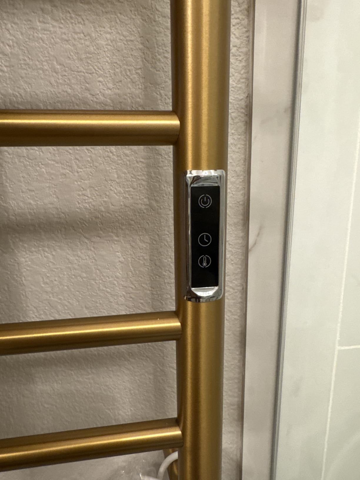 Heated Towel Racks for Bathroom, Wall Mounted Electric Towel Warmer Racks with Timer & Temperature Control, 10 Bar Stainless Steel Towel Heater for Bathroom (Round-Brushed Gold, 10 Bars) customer photo 1