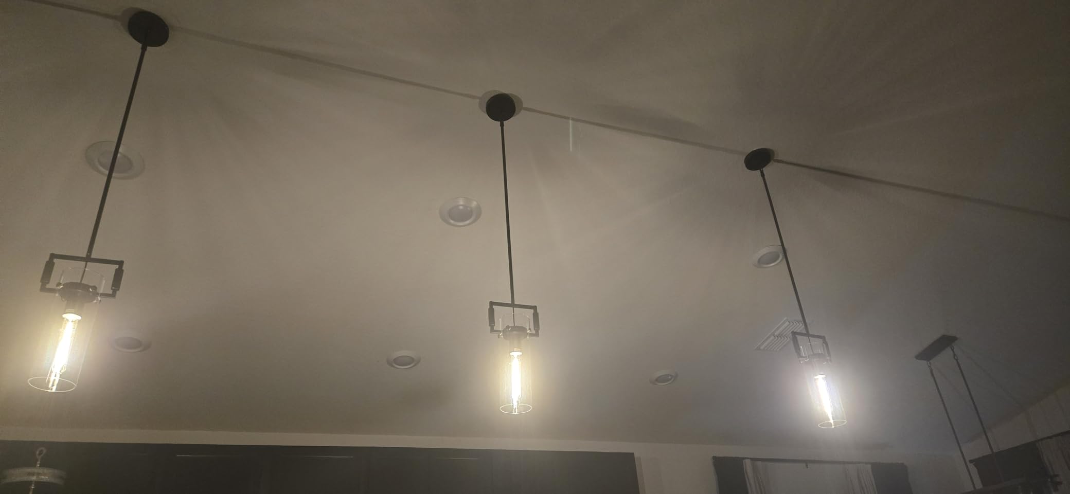 Mondern Large Gold Kitchen Island Pendant Light, 10'' W 1-Light Glass and Brass Island Pendant Lights,Dome Pendant Light, for Kitchen,Dining Room,Bathroom,Bar customer photo 1