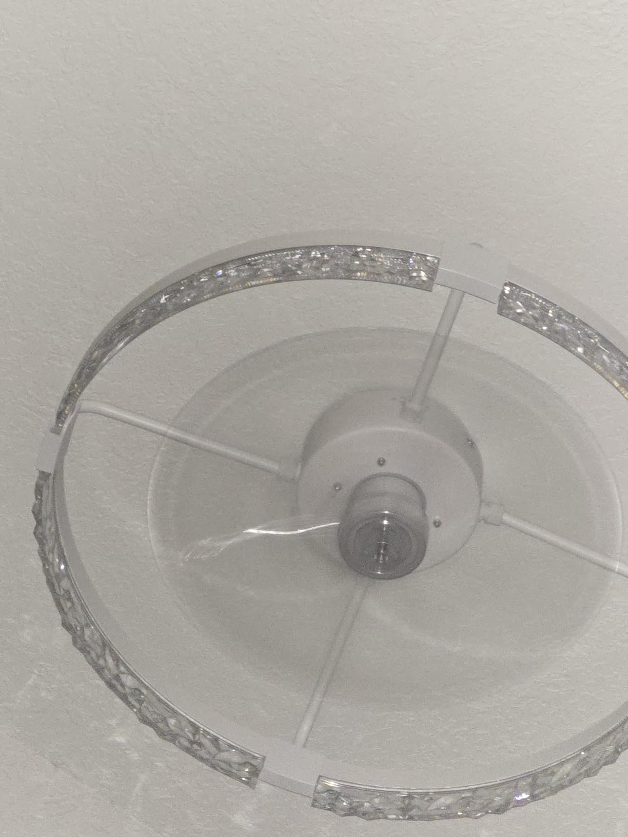 ZMISHIBO Ceiling Fans with Lights | 24 inch Low Profile Ceiling Fan with Light and Remote | 3CCT Dimmable Modern Flush Mount Bladeless Fan Light with High Airflow for Living Room Bedroom Kitchen customer photo 1