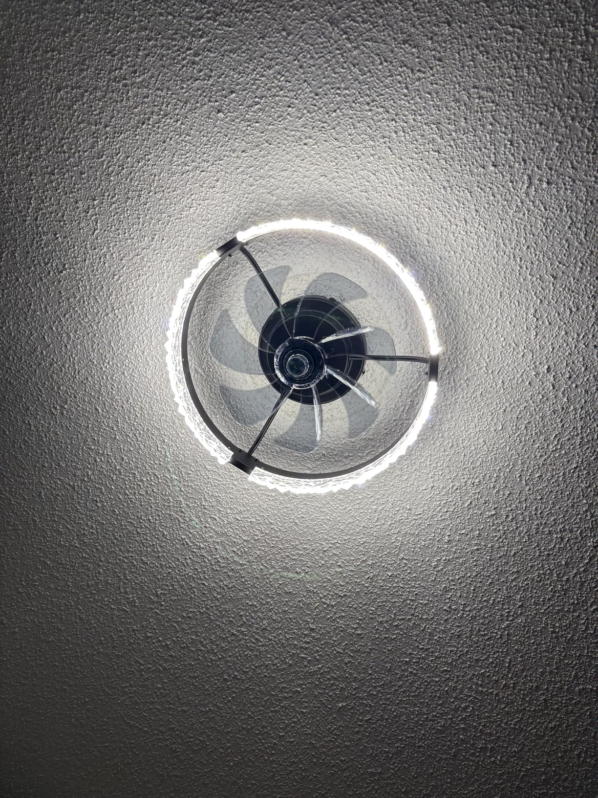 ZMISHIBO Ceiling Fans with Lights | 24 inch Low Profile Ceiling Fan with Light and Remote | 3CCT Dimmable Modern Flush Mount Bladeless Fan Light with High Airflow for Living Room Bedroom Kitchen customer photo 2