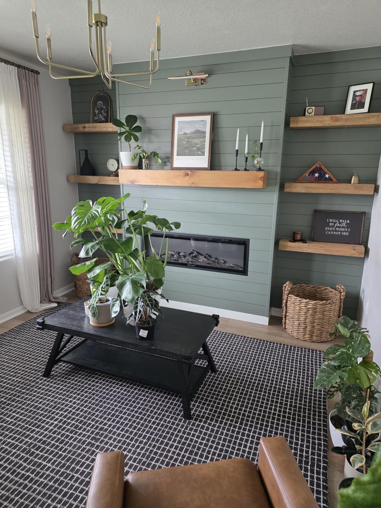 Westinghouse 50 Inch Electric Fireplace Heater, Compatible with Alexa & Google Home, Wall Mount or in-Wall Recessed Fireplace Insert, 24 Hour Timer, Color Changing Flames, 750W/1500W Indoor Heater customer photo 1