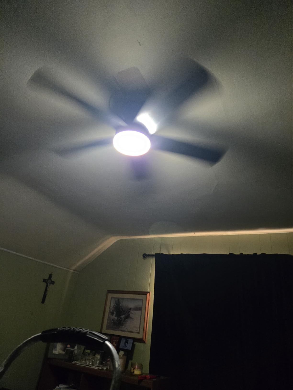 Depuley Modern Ceiling Fan with Light: 42-Inch Black Small Fans for Bedroom Indoor Outdoor - Dimmable Low Profile Ceiling Fans with Remote Control Flush Mount 5 Reversible Black Blades 6 Speeds Timer customer photo 2