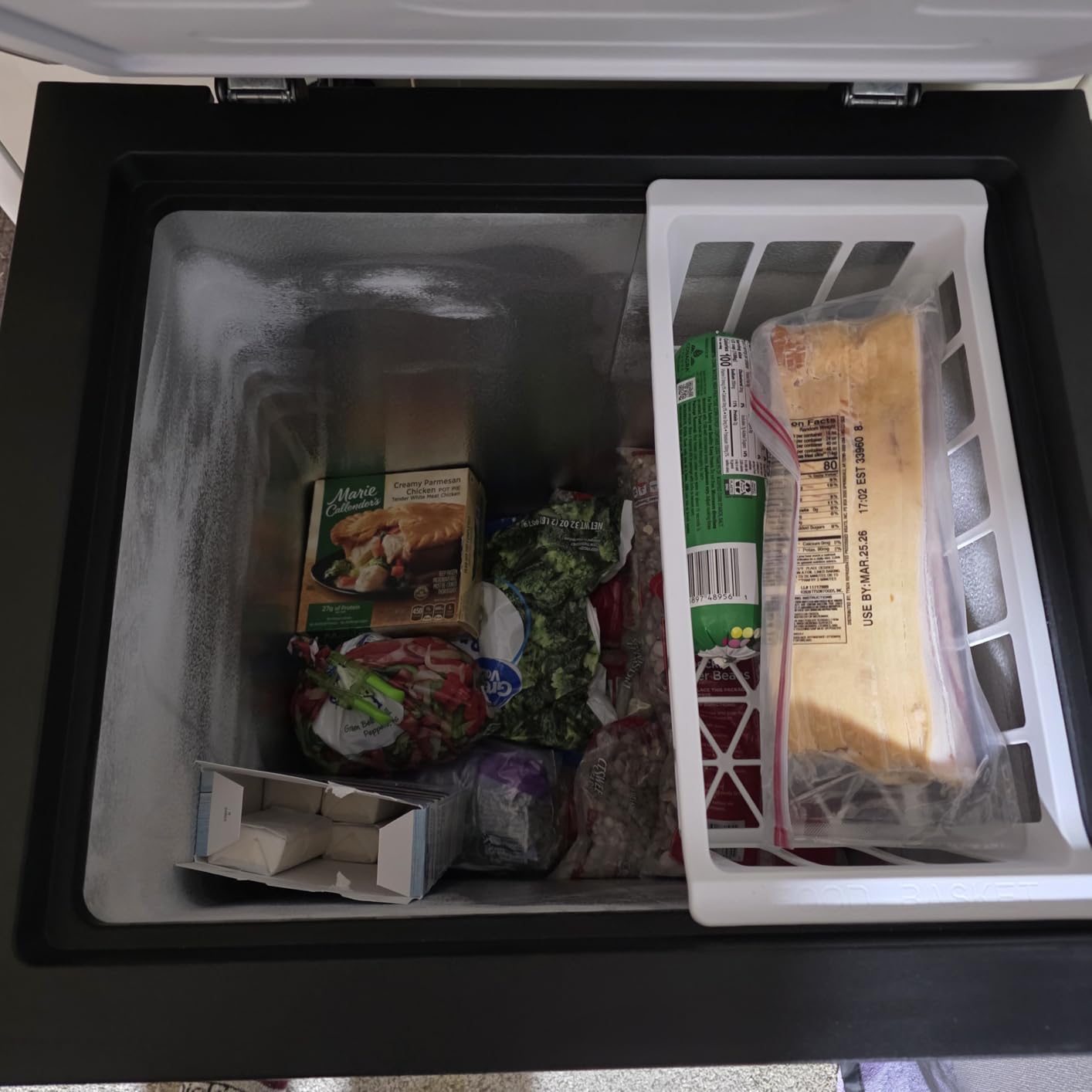 EUHOMY 3.5 Cu.Ft Chest Freezer with Wheels, Small Deep Freezer Adjustable 7 Thermostat, Quiet Mini Freezer Free-Standing Top Door, Energy Saving for Apartment/Garage/Basement/Dorm/Home, New Black customer photo 1