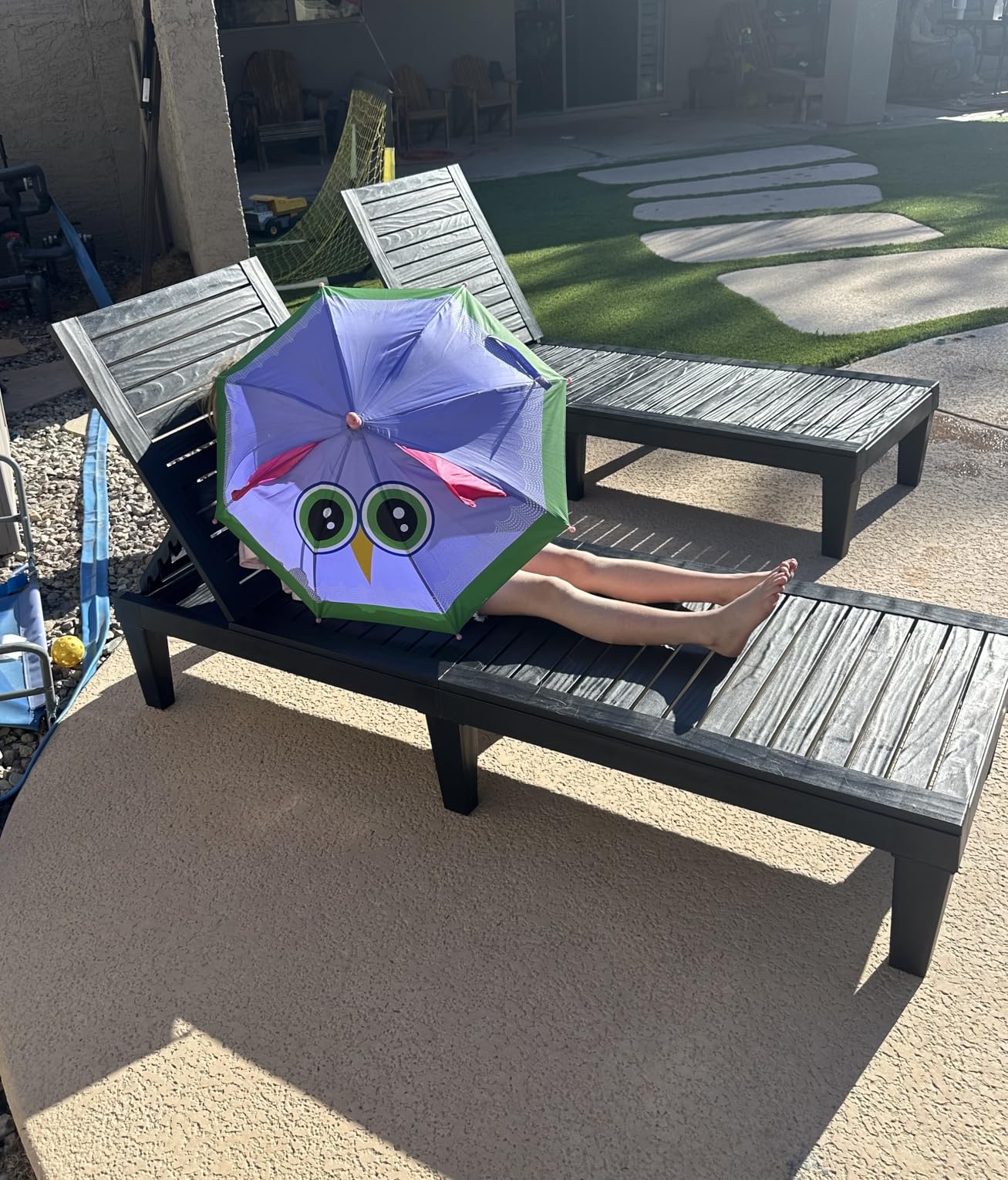 Outdoor Chaise Lounge Chair Set of 2, Waterproof & Lightweight Lounge Chair Outdoor with 5-Position Adjustable Back customer photo 1
