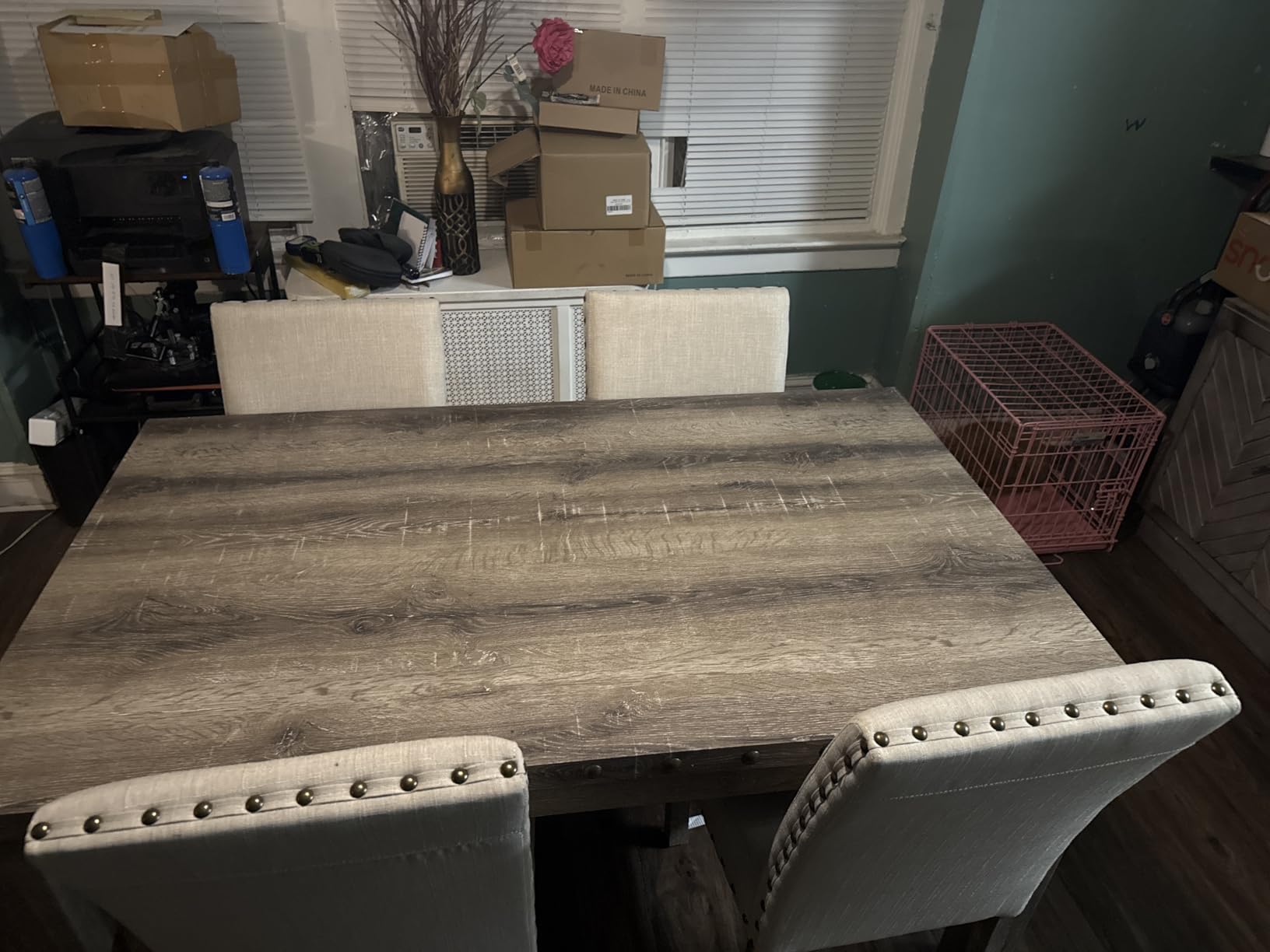 Morden Fort Farmhouse Dining Set for 4, 60