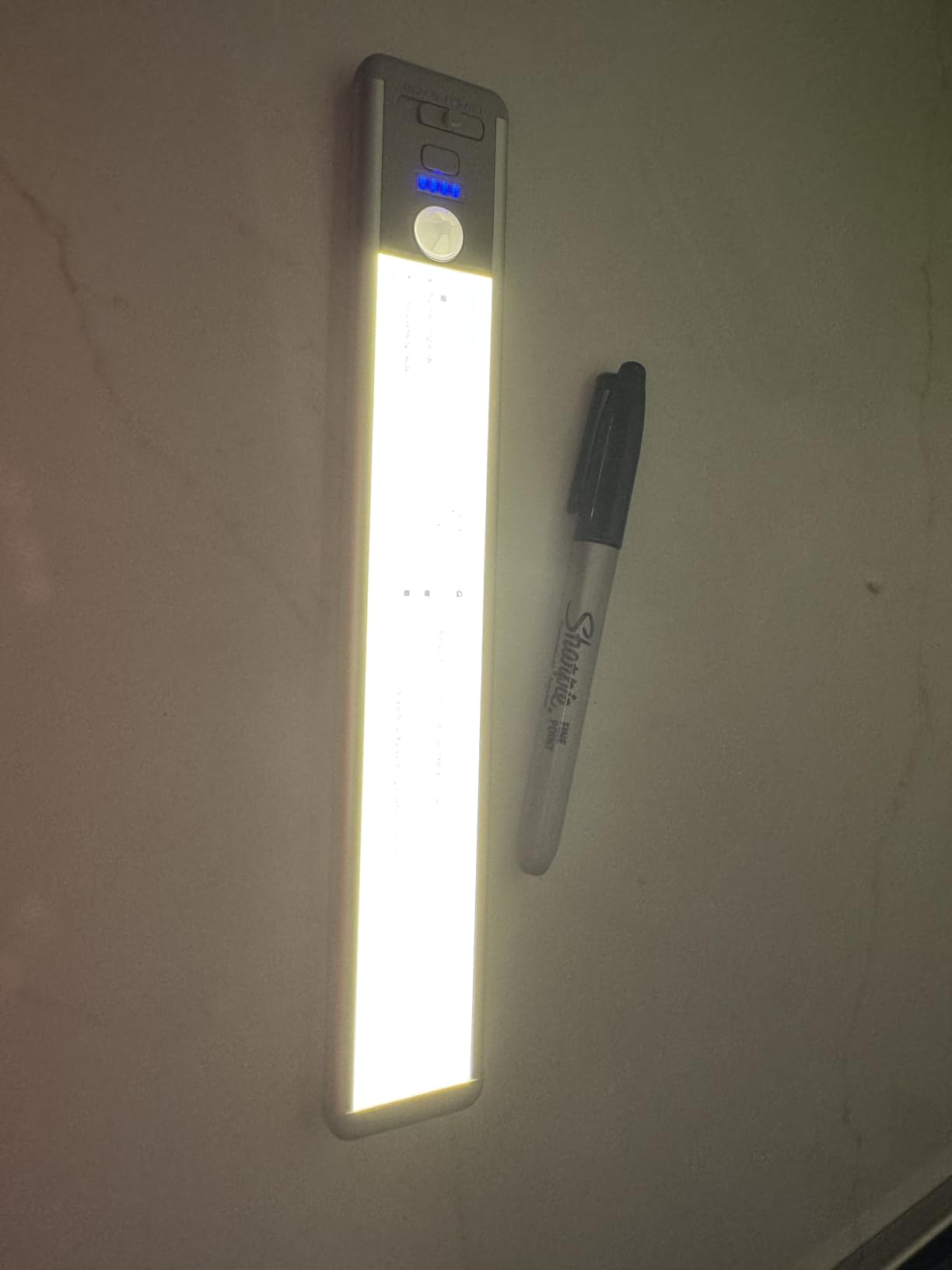 Under Cabinet Lighting Wireless, Rechargeable Motion Sensor Light Indoor, 3 Color Dimmable Closet Light Battery Operated with LED Power Display, Magnetic Under Counter Lights for Kitchen, Home (3Pack) customer photo 1