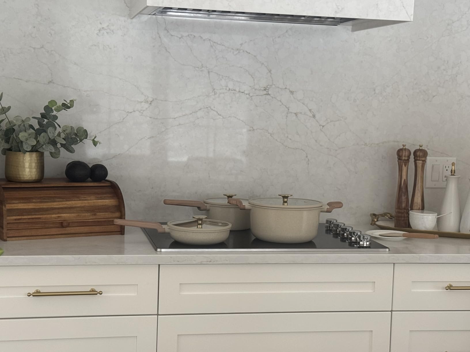 CAROTE 14Pcs Pots and Pans Set Non stick, Ceramic Cookware Set, Non-toxic Kitchen Cooking Set, PFAS and PFOA Free customer photo 1