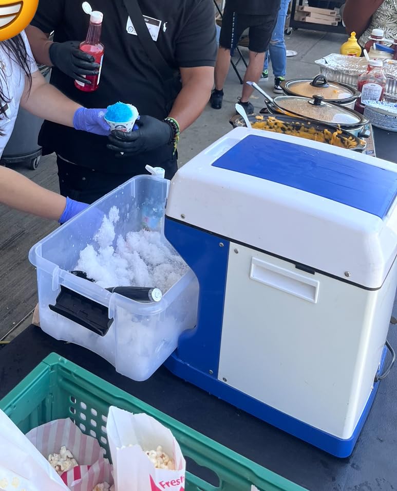 VEVOR Commercial Ice Shaver Crusher, 220lbs/hr Electric Fluffy Ice & Snow Cone Machine, 250W 1500RPM Tabletop Fluffy Shaved-Ice Machine for Parties Events Snack Bar, Home and Commercial Use customer photo 1