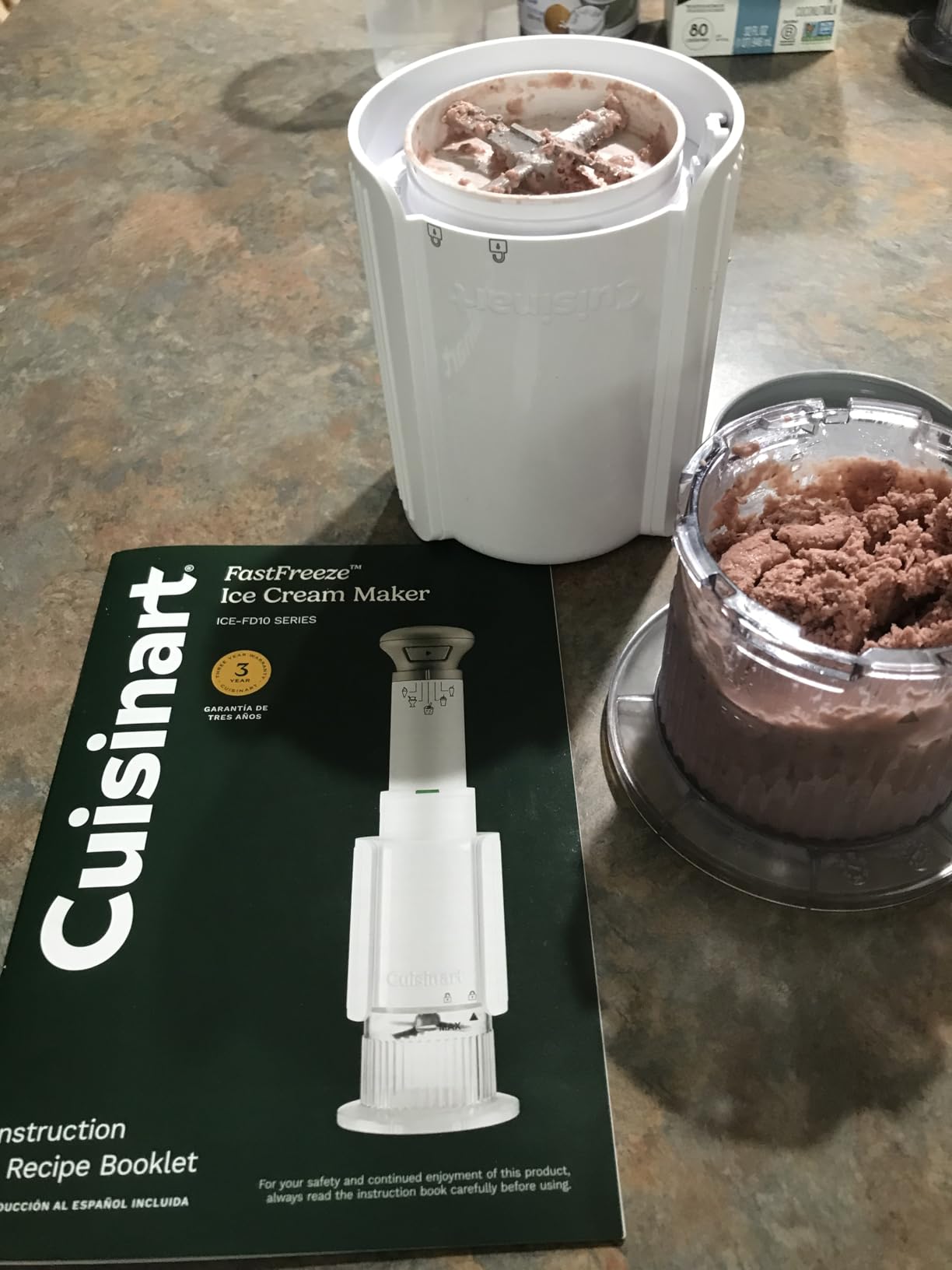 Cuisinart FastFreeze 5-in-1 Ice Cream, Sorbet, Milkshakes, Slushies and Mix-In Frozen Dessert Maker, Compact Machine, Easy to Use, Includes 3 Mixing Cups with Lids, ICE-FD10 customer photo 2