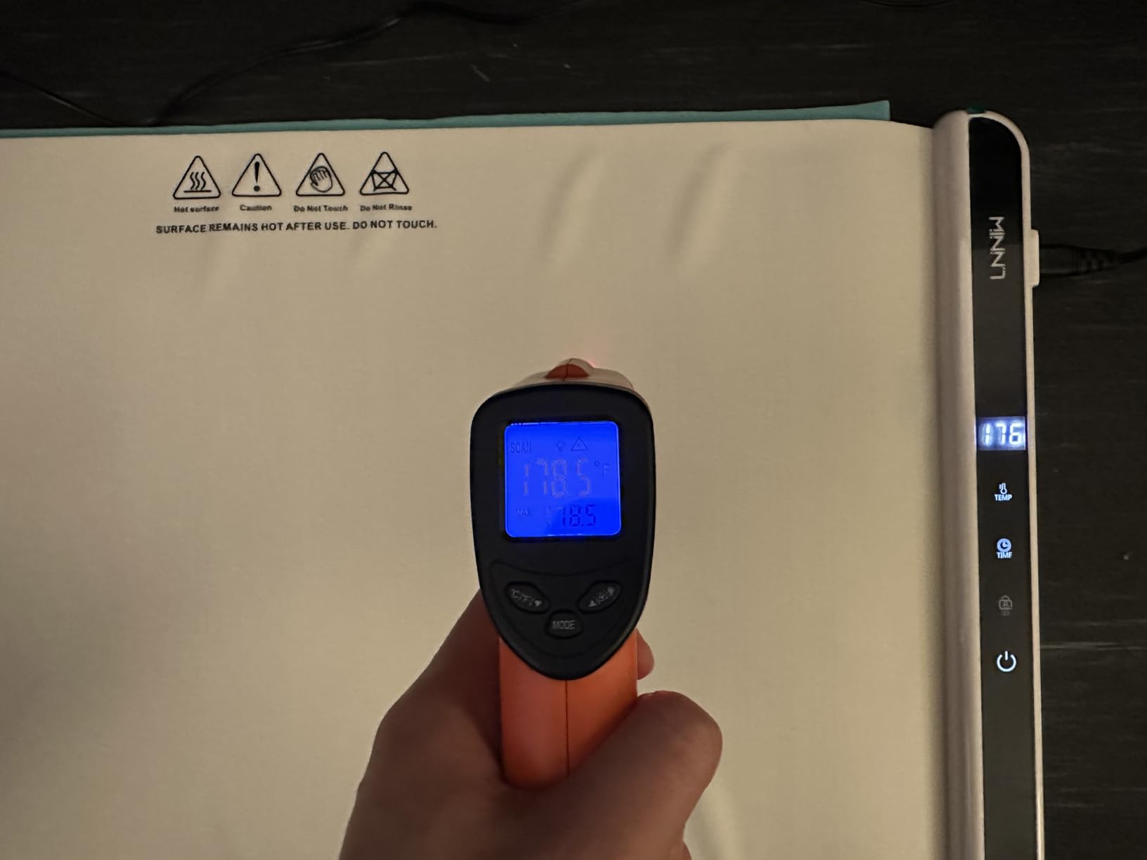 Food Warming Mat with Heat-Resistant Pad, 26X15 Inch, 6-Level Temp 6-Hour Timer, Child Lock Safety,Food Warmer Chafing Dishes for Buffet customer photo 2