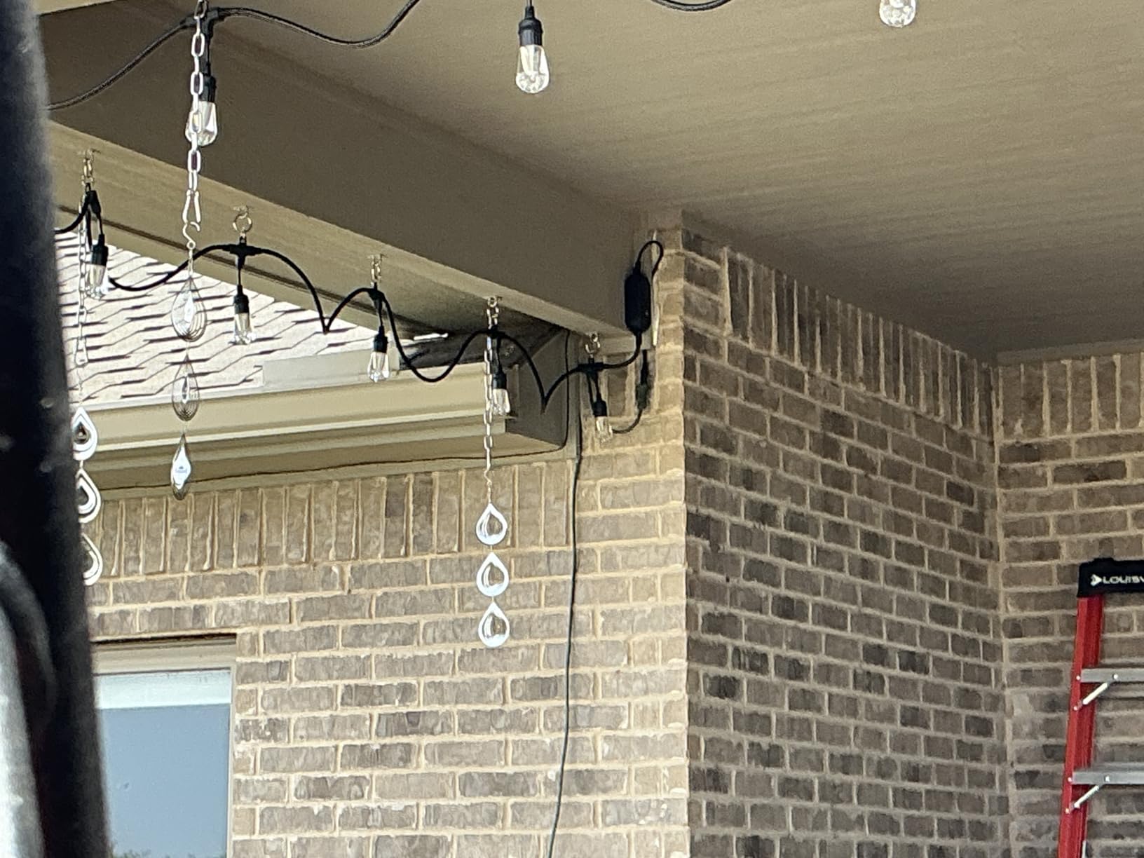 Enbrighten Vibe Vintage Outdoor String Lights Gen 2, 48ft, 24 RGBWIC Acrylic Bulbs, Weatherproof, Perfect for Gameday, Holidays, and More, Smart App Control, Compatible with Alexa, Google Home, 86128 customer photo 1